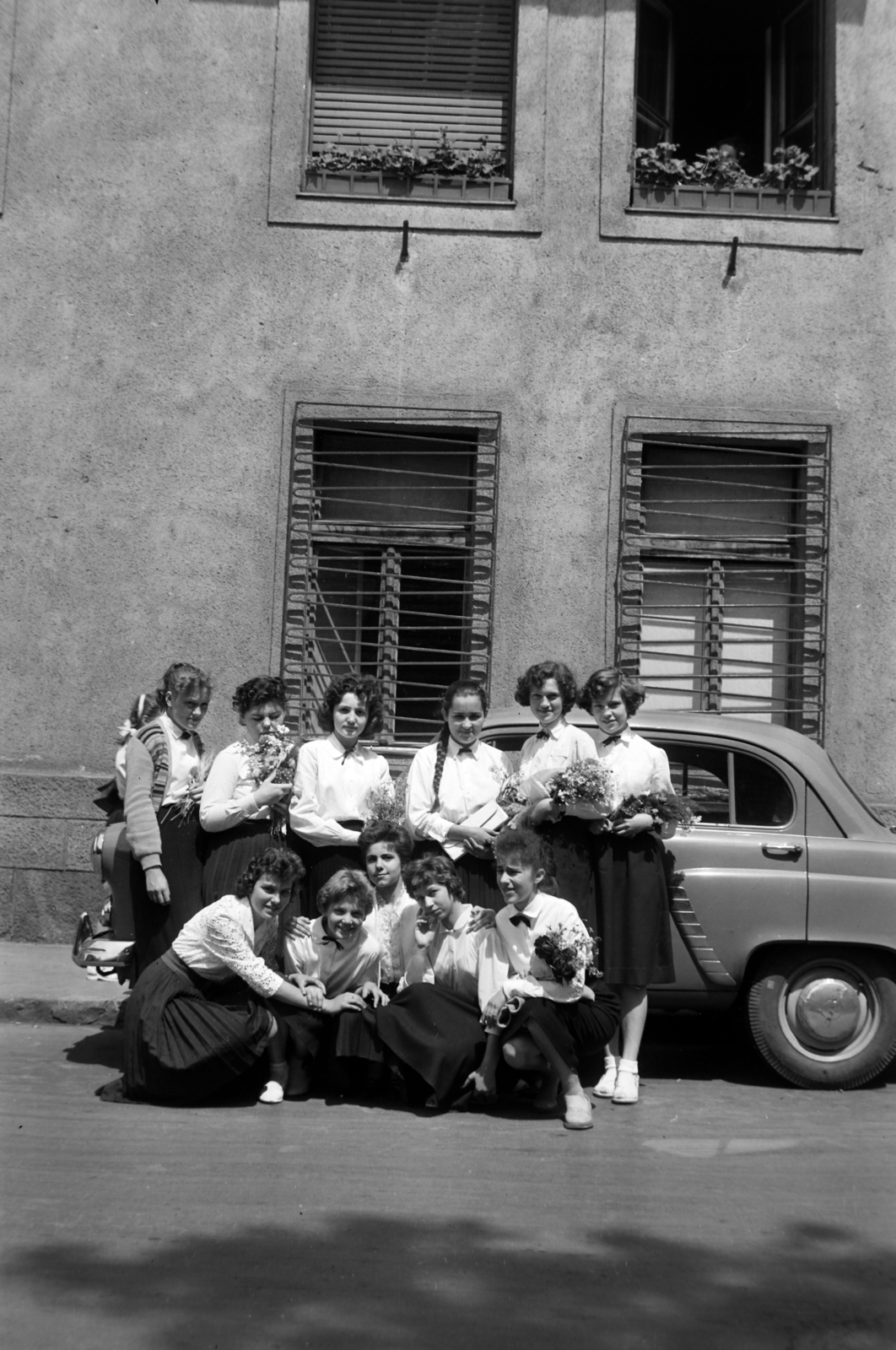 1962, Zagyva Tiborné, tableau, graduation, Fortepan #190257