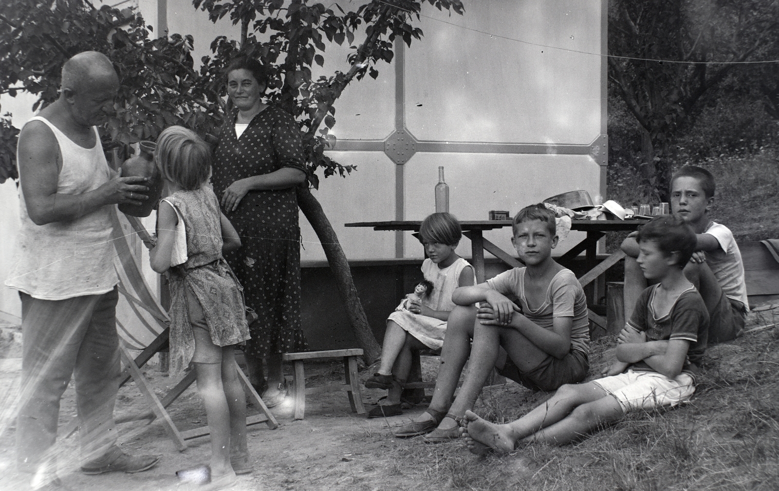 Hungary, Zebegény, Újvölgy., 1924, Zagyva Tiborné, kids, Fortepan #190285