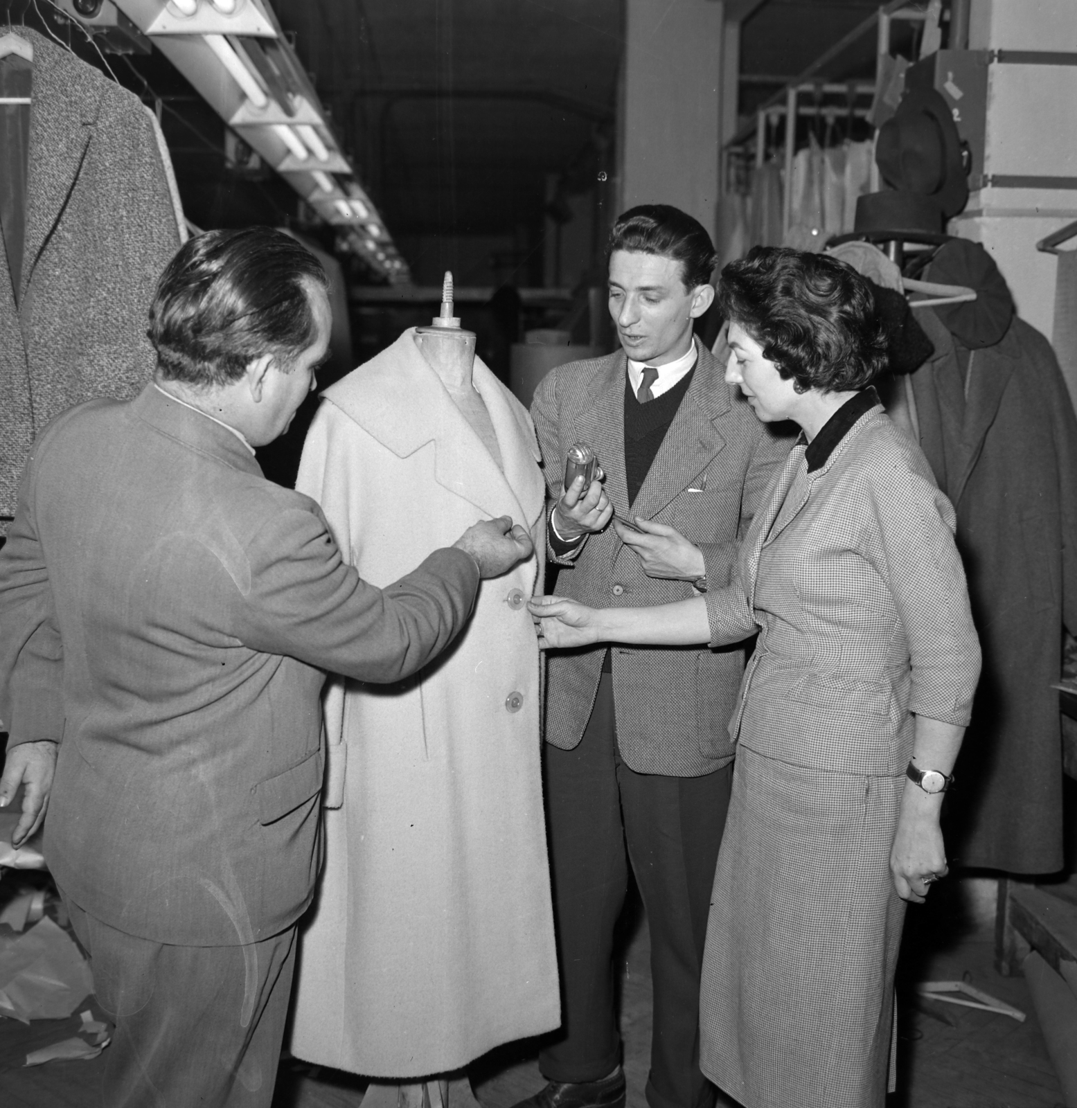 1966, Szalay Zoltán, ruhagyár, kabát, Fortepan #190424