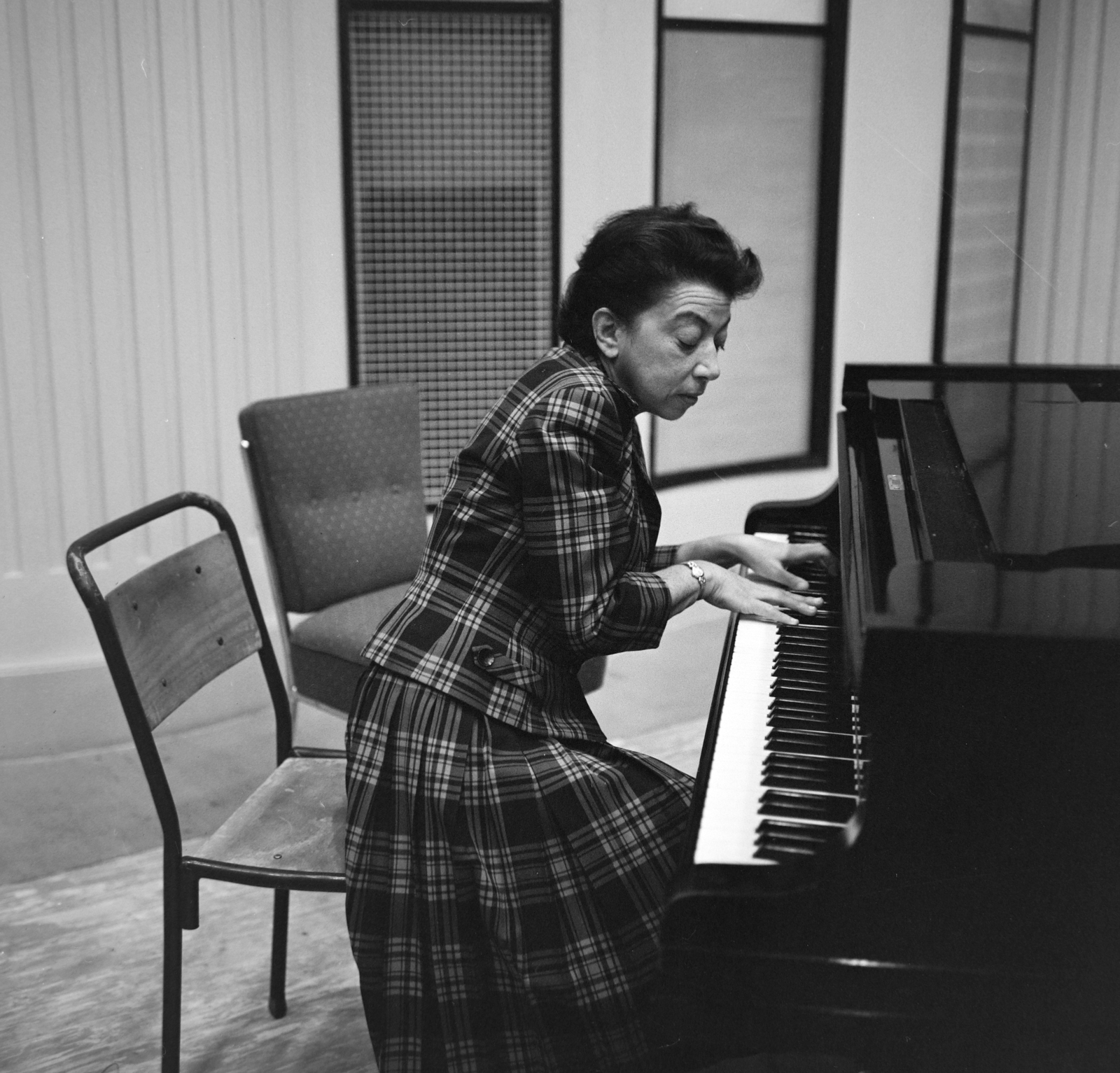 Hungary, Farnadi Edit zongoraművésznő., 1962, Szalay Zoltán, piano, Fortepan #190583