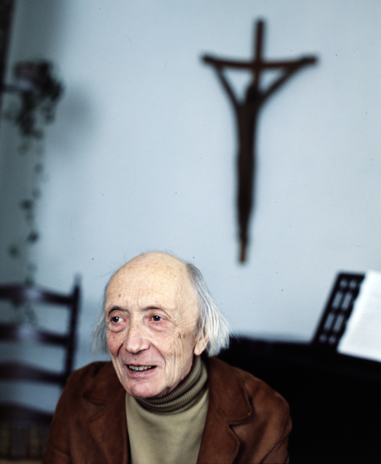 Hungary, Budapest XII., Maros utca 28., Kósa György zeneszerző az otthonában., 1980, Szalay Zoltán, colorful, Budapest, Fortepan #190984