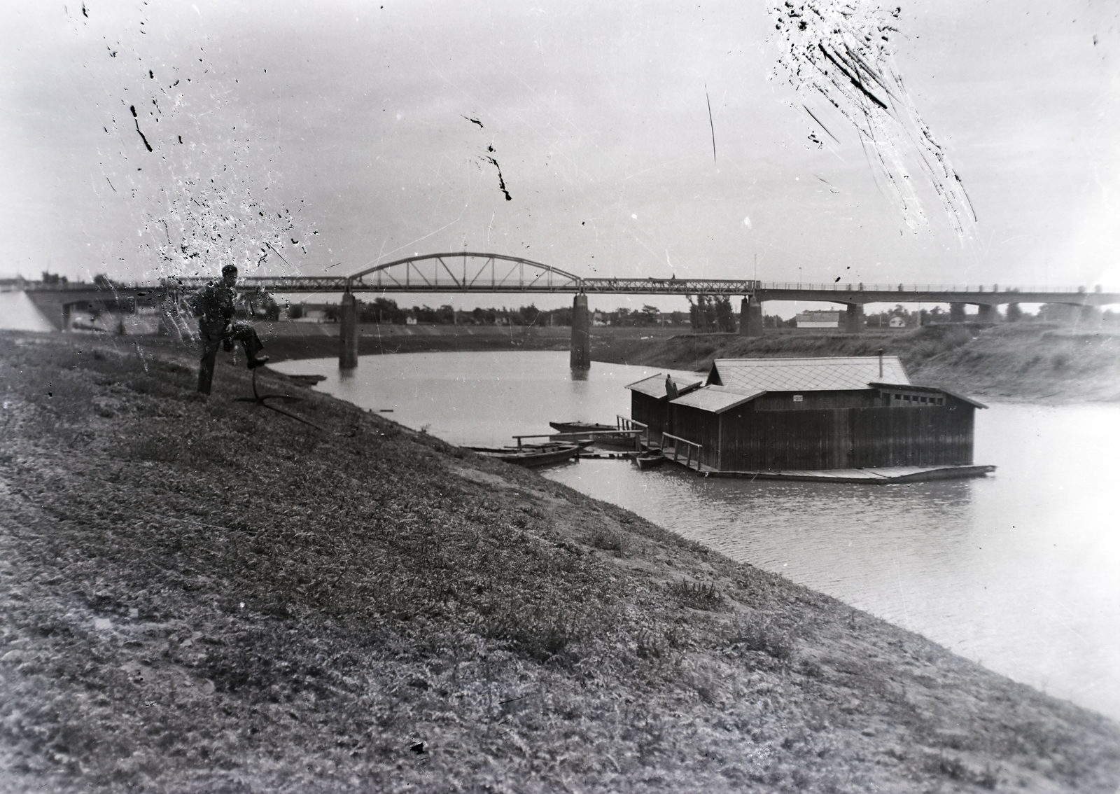 Hungary, Kunszentmárton, régi Kőrös híd., 1932, Fenyvesi Tibor, Fortepan #191242