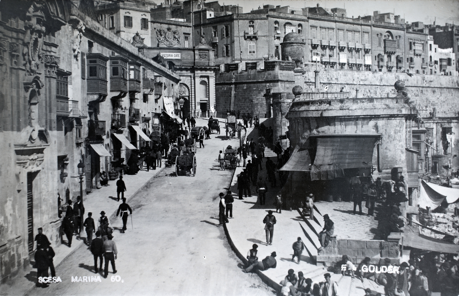 Malta, Valletta, Liesse, középen a Victoria-kapu., 1928, Kieselbach Gyula, Fortepan #191389