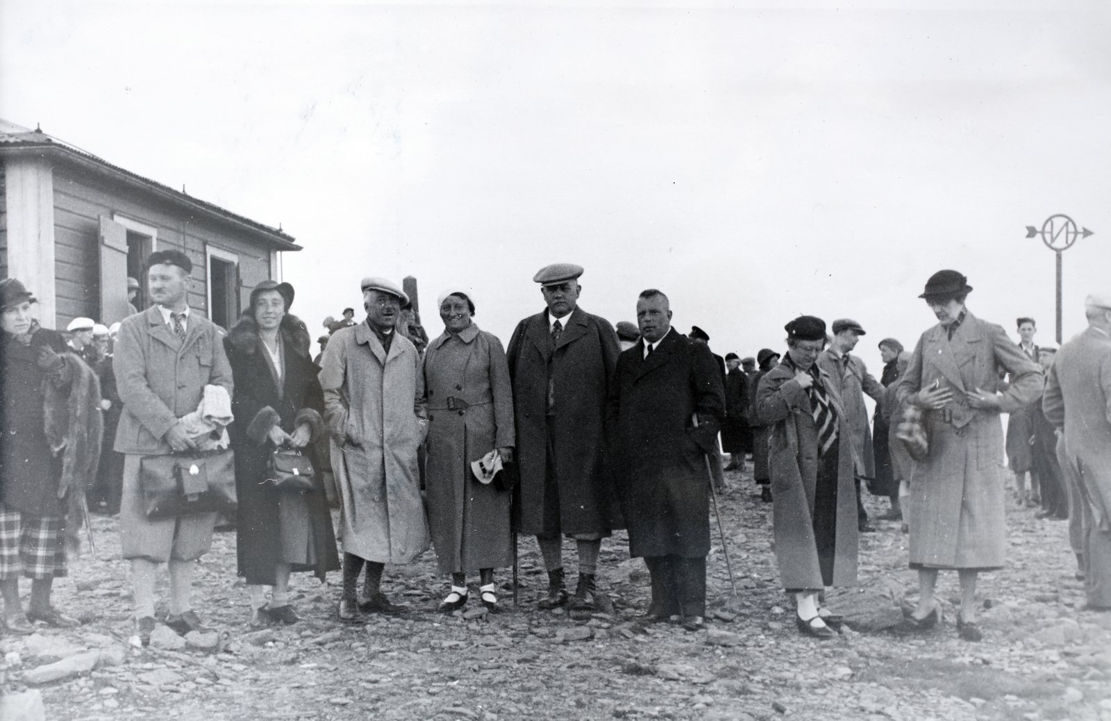 Norway, magyar turisták az Északi-fokon, a kontinentális Európa legészakibb pontján., 1935, Kieselbach Gyula, Fortepan #191436