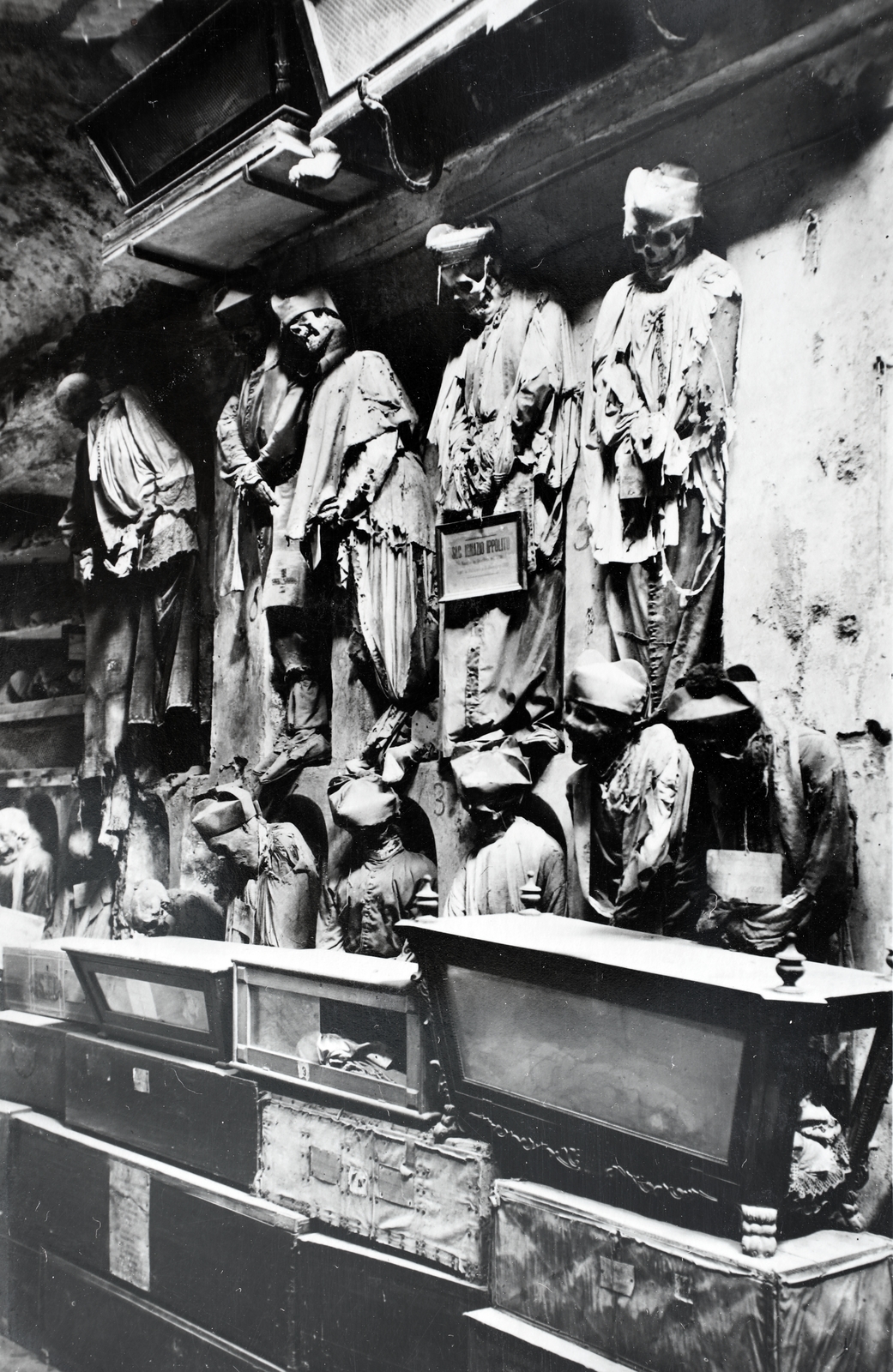 Italy, Palermo, Kapucinus kolostor katakombái., 1931, Kieselbach Gyula, crypt, Fortepan #191471