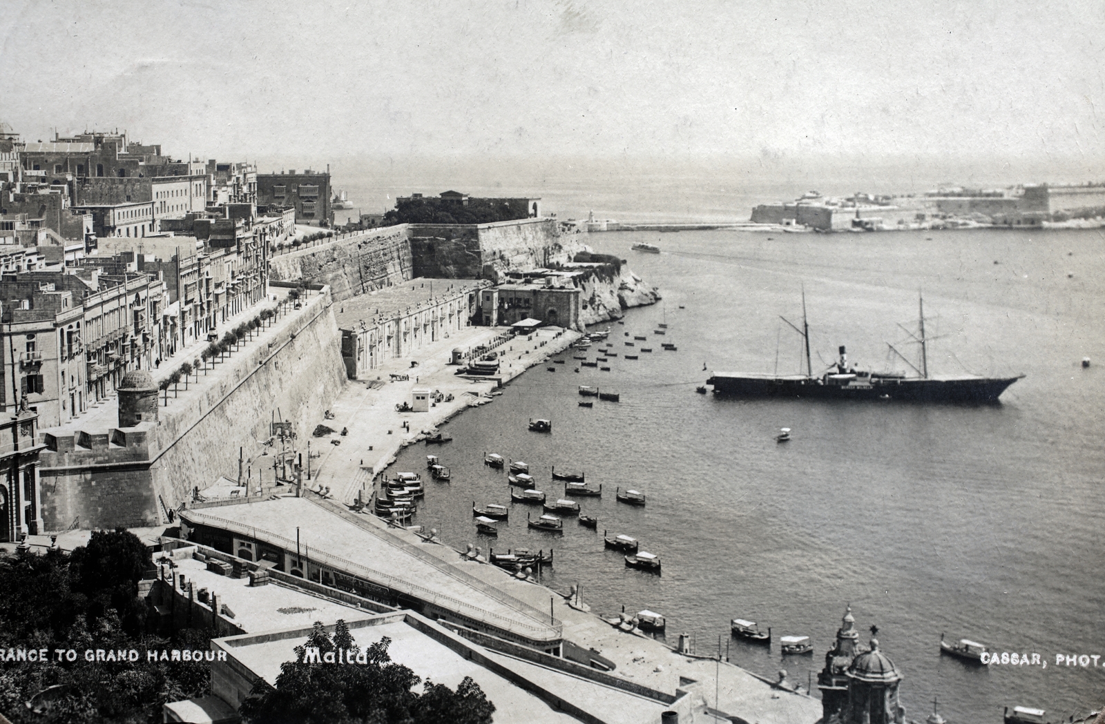 Malta, Valletta, Nagy Kikötő., 1917, Kieselbach Gyula, Fortepan #191546