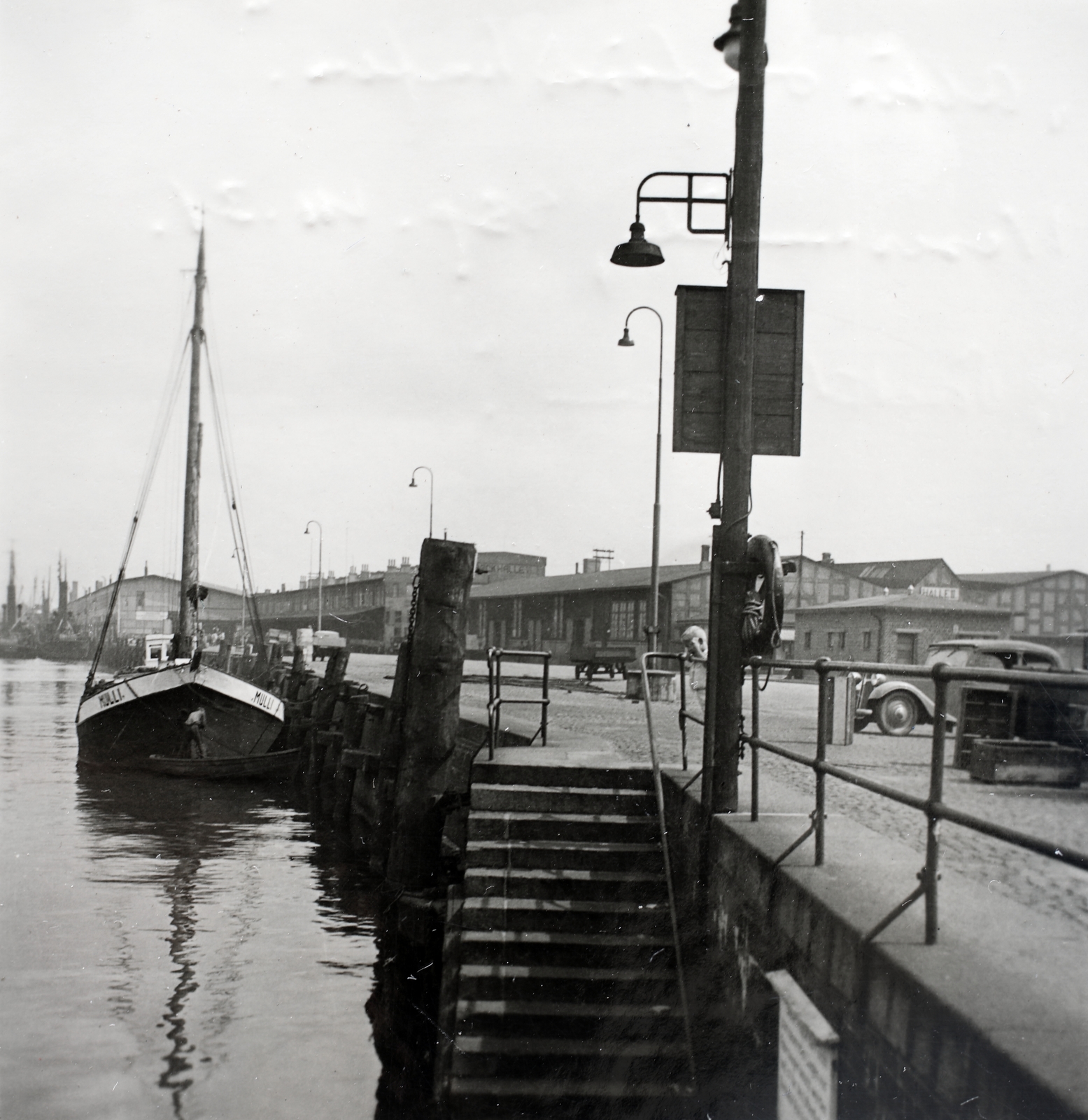 Germany, kikötő., 1939, Kieselbach Gyula, ship steps, Fortepan #191564