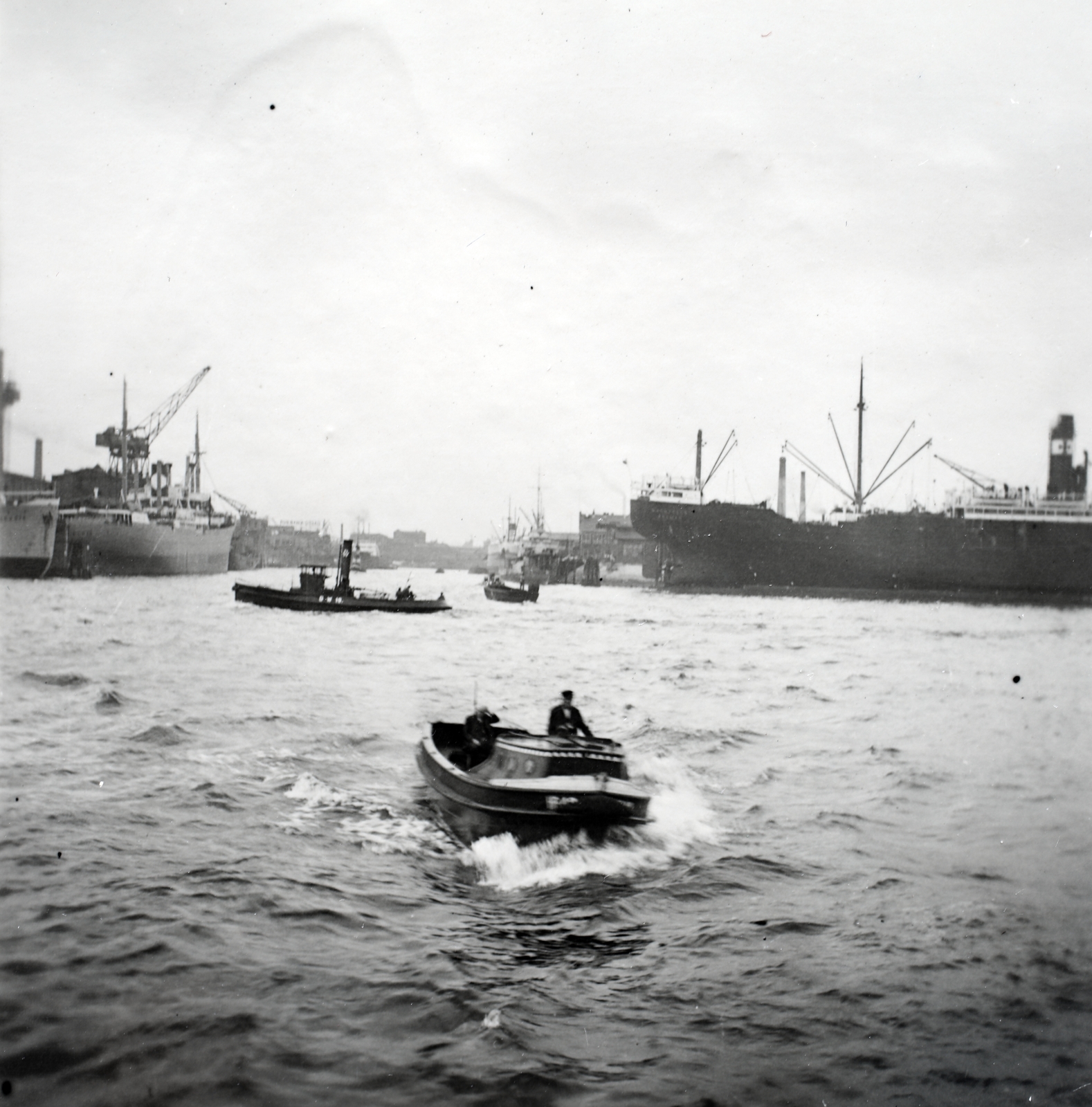 Germany, Hamburg, kikötő., 1939, Kieselbach Gyula, motorboat, Fortepan #191570