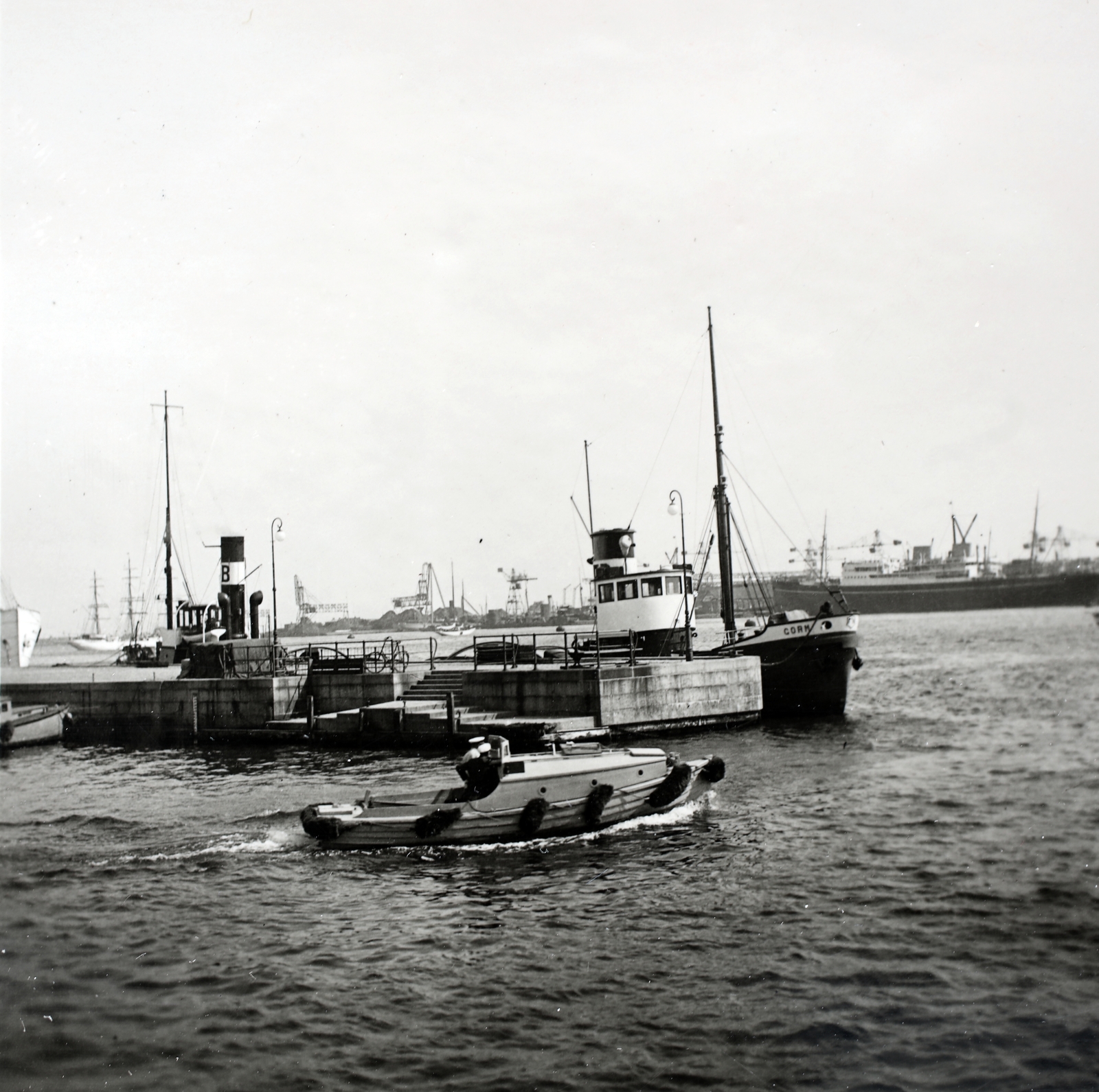 Denmark, Copenhagen, kikötő., 1939, Kieselbach Gyula, ship, boat, port, sea, Fortepan #191576