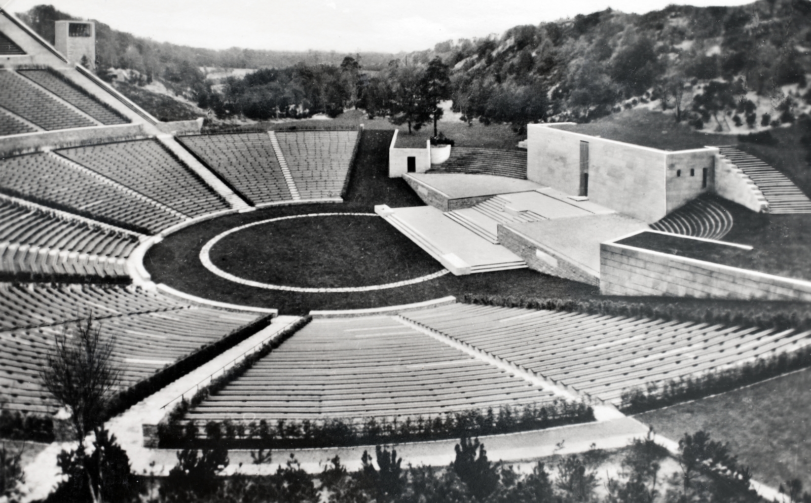 Germany, Berlin, Waldbühne, az 1936. évi nyári olimpiai játékokra épített szabadtéri színpad., 1936, Kieselbach Gyula, Fortepan #191614