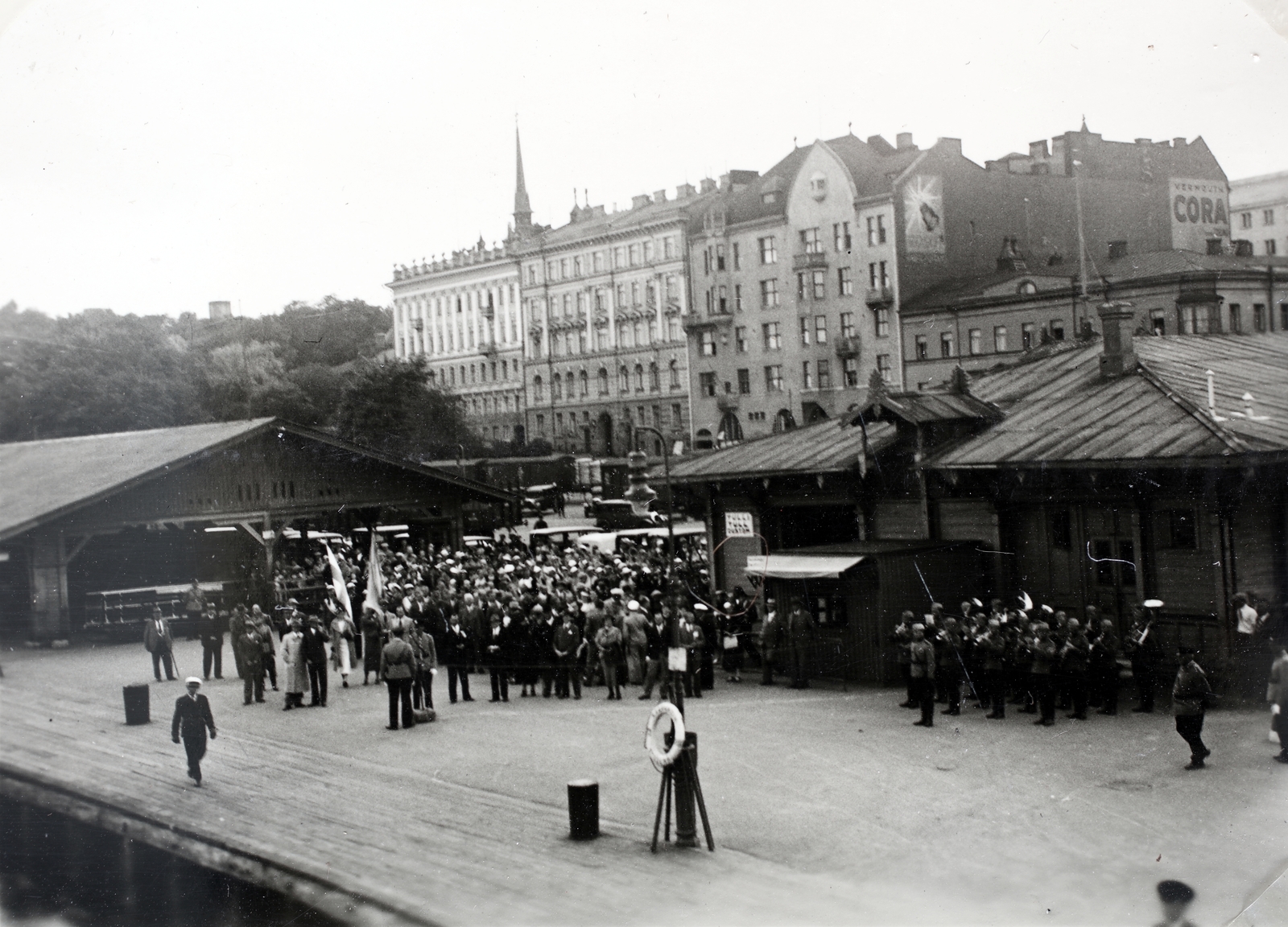 Finland, Helsinki, a kikötői piactér (Kauppatori)., 1936, Kieselbach Gyula, Fortepan #191627