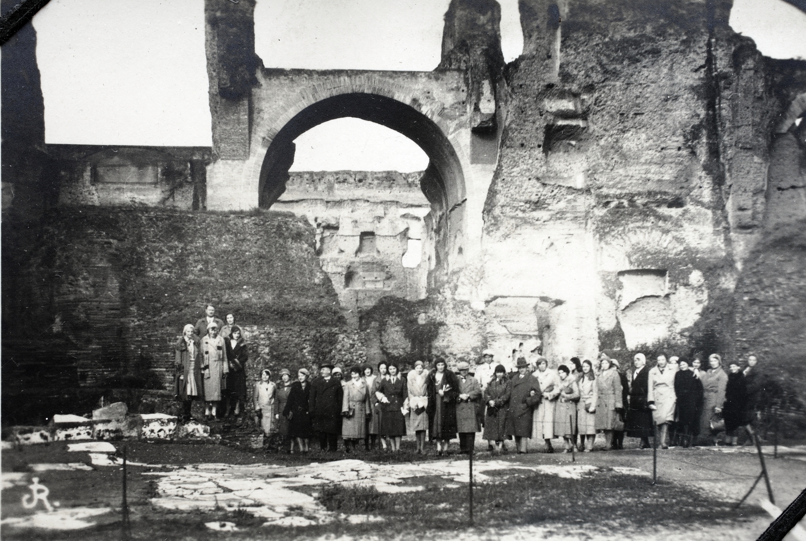 Italy, Rome, Caracalla 200 körül épült fürdője., 1931, Kieselbach Gyula, ancient culture, ruins, rock, Fortepan #191636