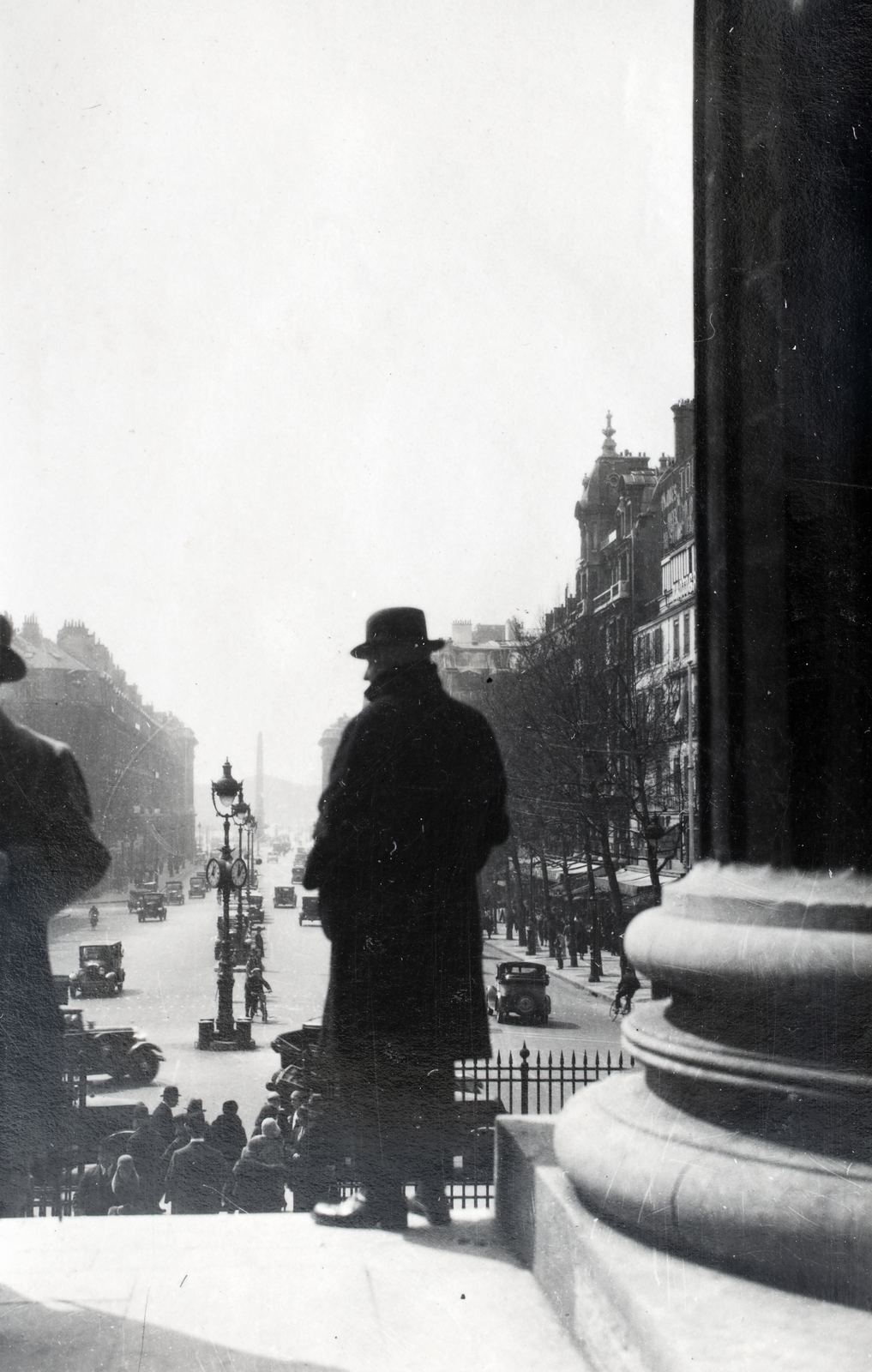 France, Paris, kilátás a Madeleine-templom oszlopcsarnokából a Rue Royal felé, távolban a Place de la Concorde., 1930, Kieselbach Gyula, Best of, Fortepan #191654