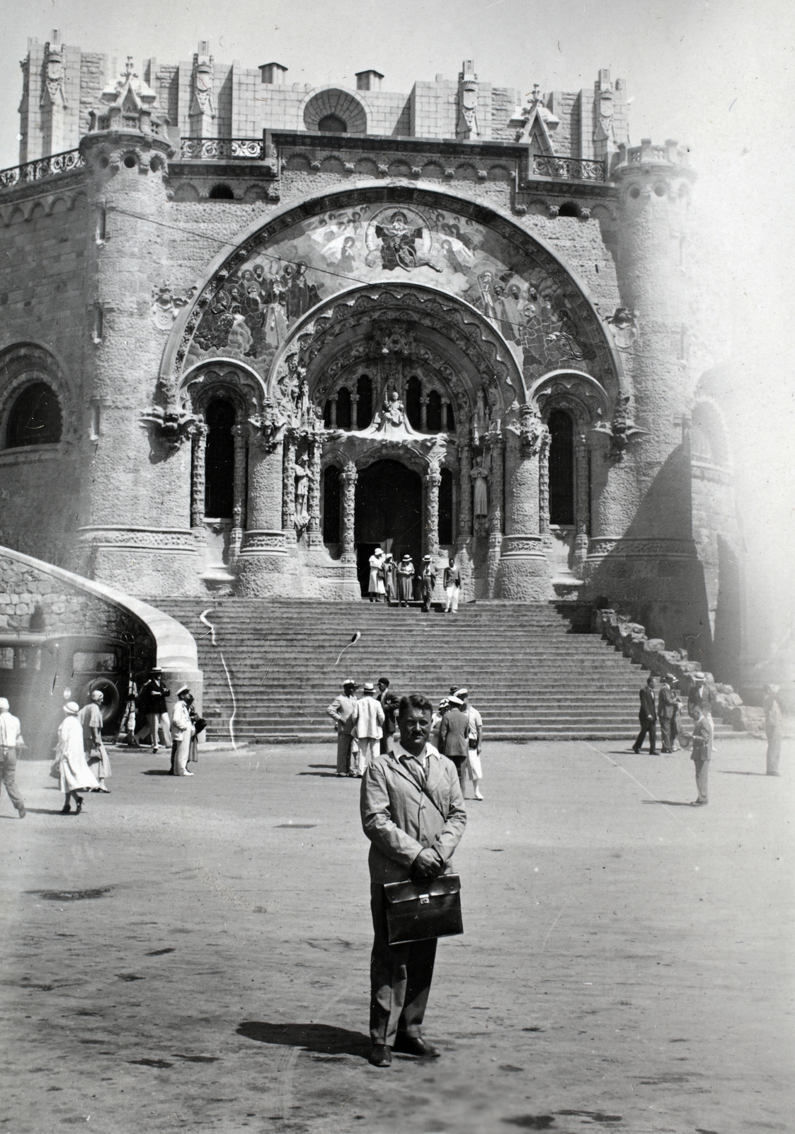 Spain, Barcelona, Jézus Szent Szíve-templom (Temple Expiatori del Sagrat Cor)., 1933, Kieselbach Gyula, Fortepan #191726