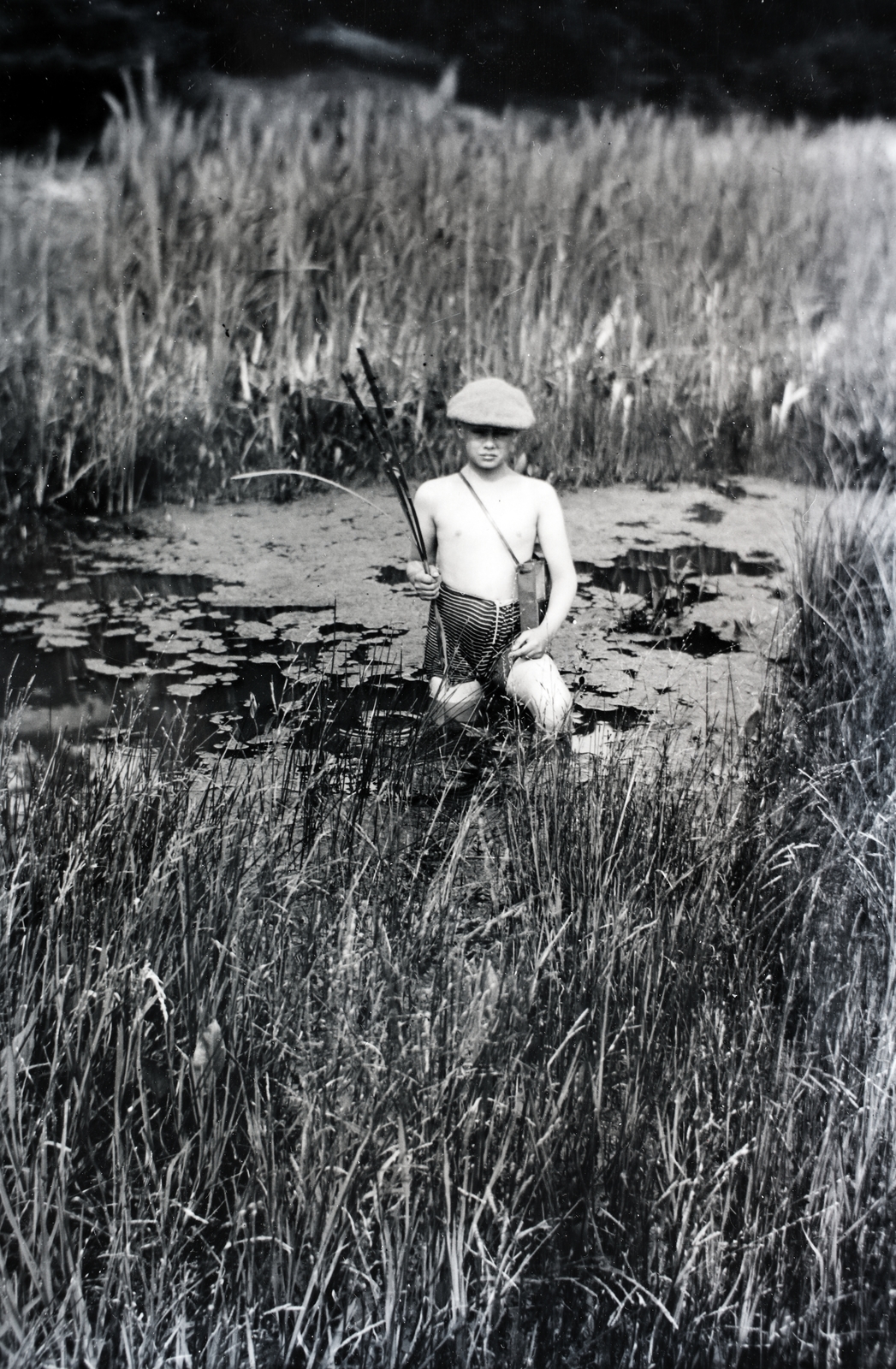 1917, Kieselbach Gyula, horgászat, kisfiú, Best of, Fortepan #191776