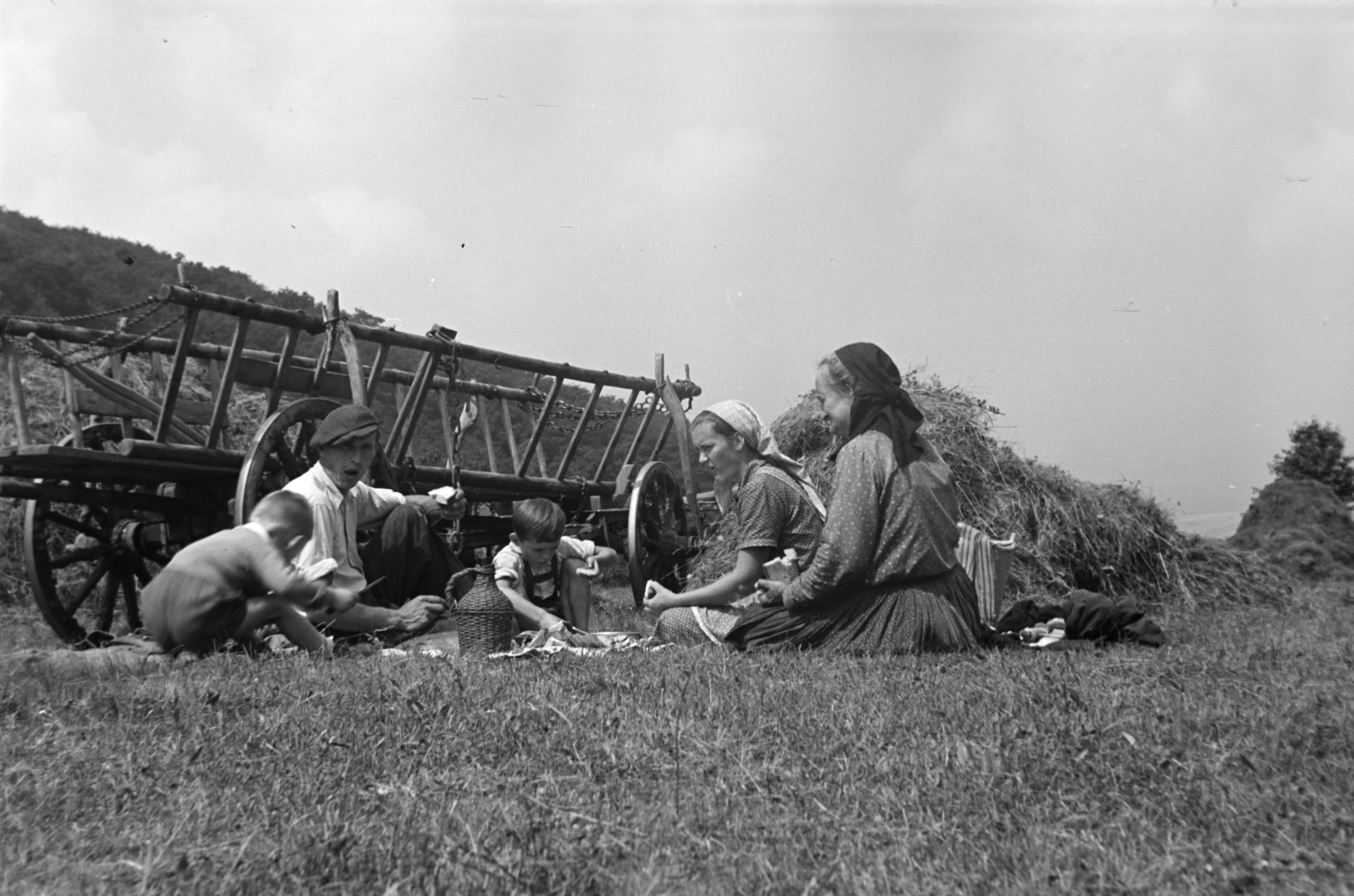 1954, Kriss Géza, meal, chariot, Fortepan #191797