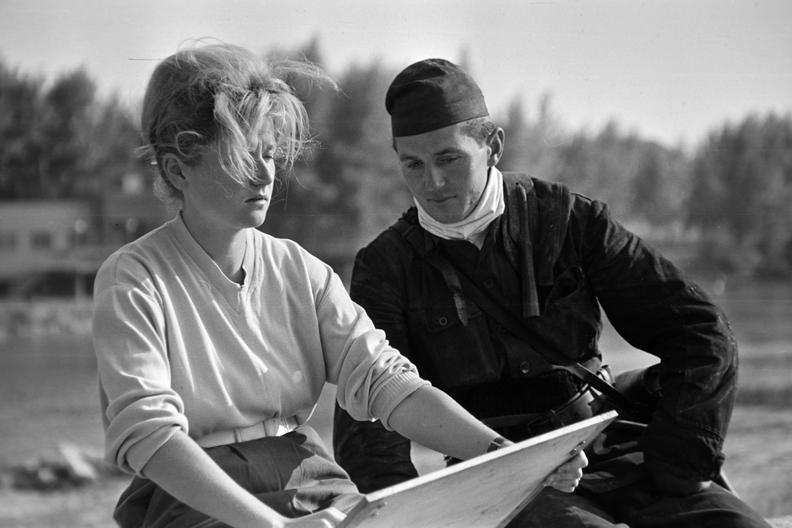 Magyarország, Győr, a felvétel a Dunakapu téren készült, háttérben a Mosoni-Duna., 1966, Kriss Géza, Fortepan #191967