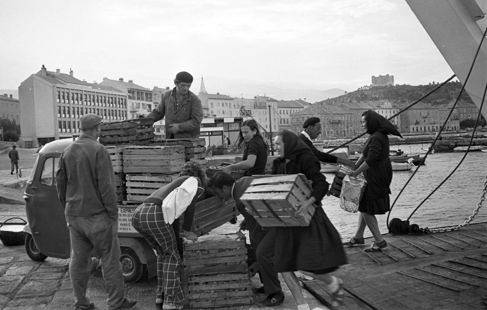 Croatia,Adriatic Sea, Zengg, kikötő., 1978, Kriss Géza, Fortepan #192199