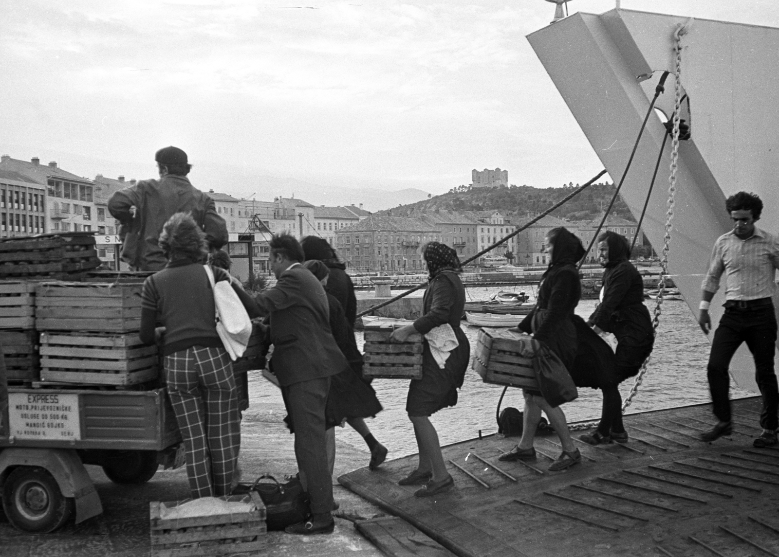 Croatia,Adriatic Sea, Zengg, kikötő., 1978, Kriss Géza, Fortepan #192200