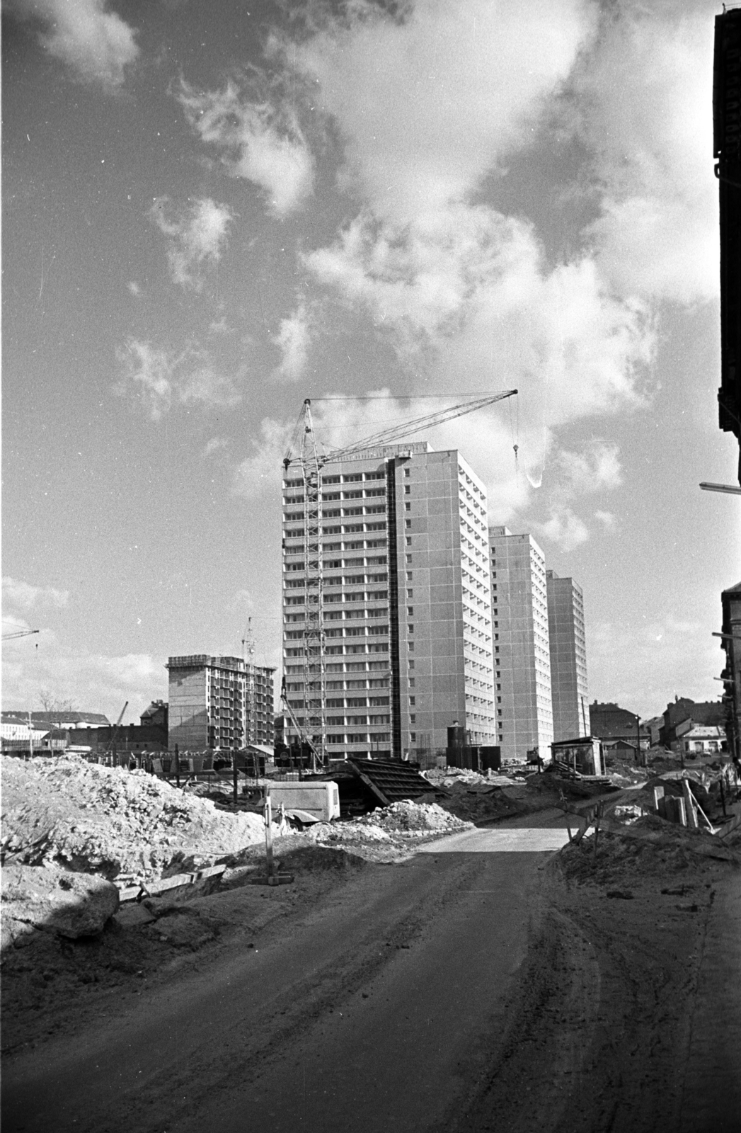 Magyarország, Budapest VIII., Práter utca a Szigony utcából az Illés utca felé nézve., 1975, Kriss Géza, Budapest, Fortepan #192319