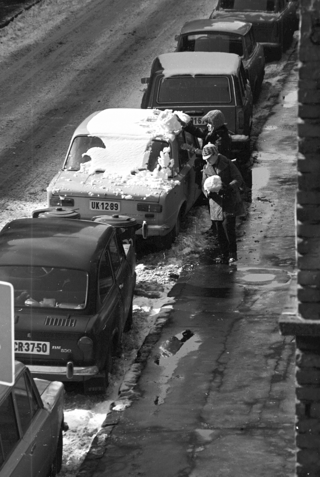 Hungary, Budapest VIII., Práter utca - Nagy Templom utca sarok. A felvétel a Práter utca 34. számú házból készült., 1979, Kriss Géza, Budapest, Fortepan #192397