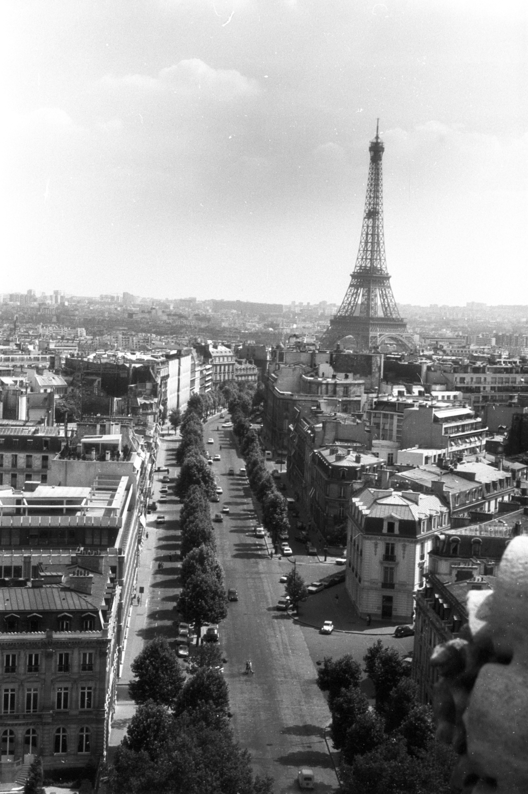 France, Paris, látkép a Diadalívről az Eiffel-torony irányába., 1979, Kriss Géza, Fortepan #192475