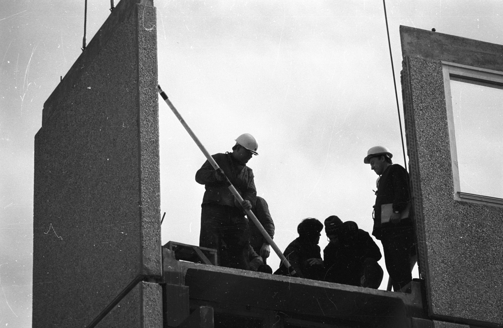 1981, Kriss Géza, concrete block of flats, construction, Fortepan #192618