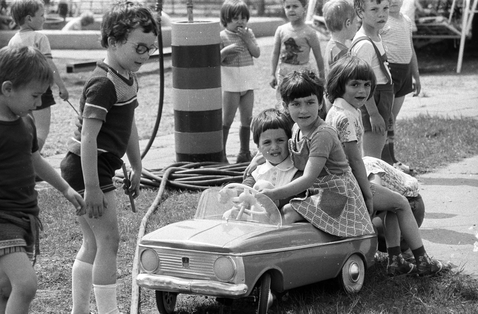 1981, Kriss Géza, pedal car, Fortepan #192639