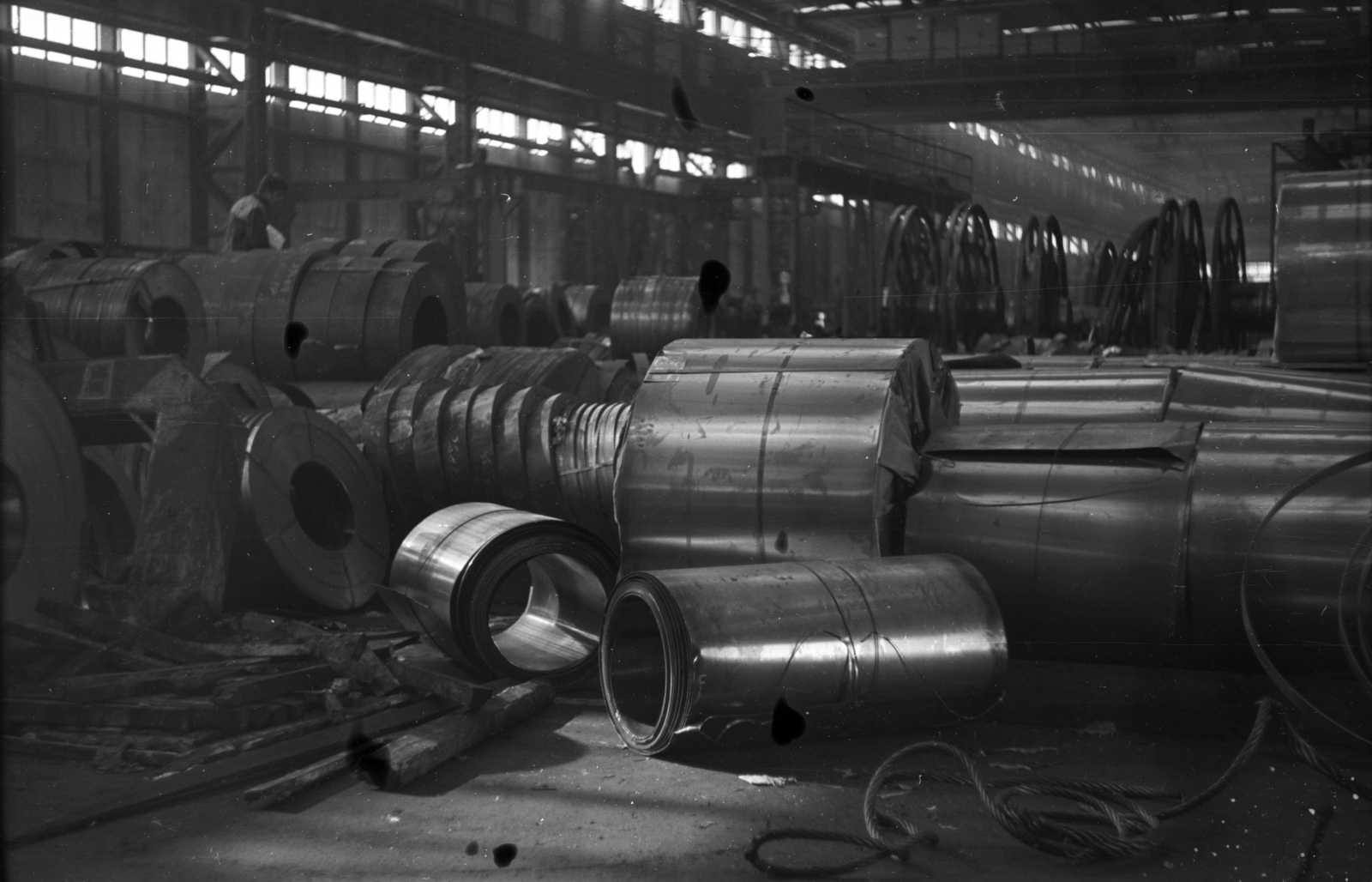 Hungary, Dunaújváros, a Dunai Vasmű lemez­feldolgozó gyára., 1968, Kriss Géza, Fortepan #192965