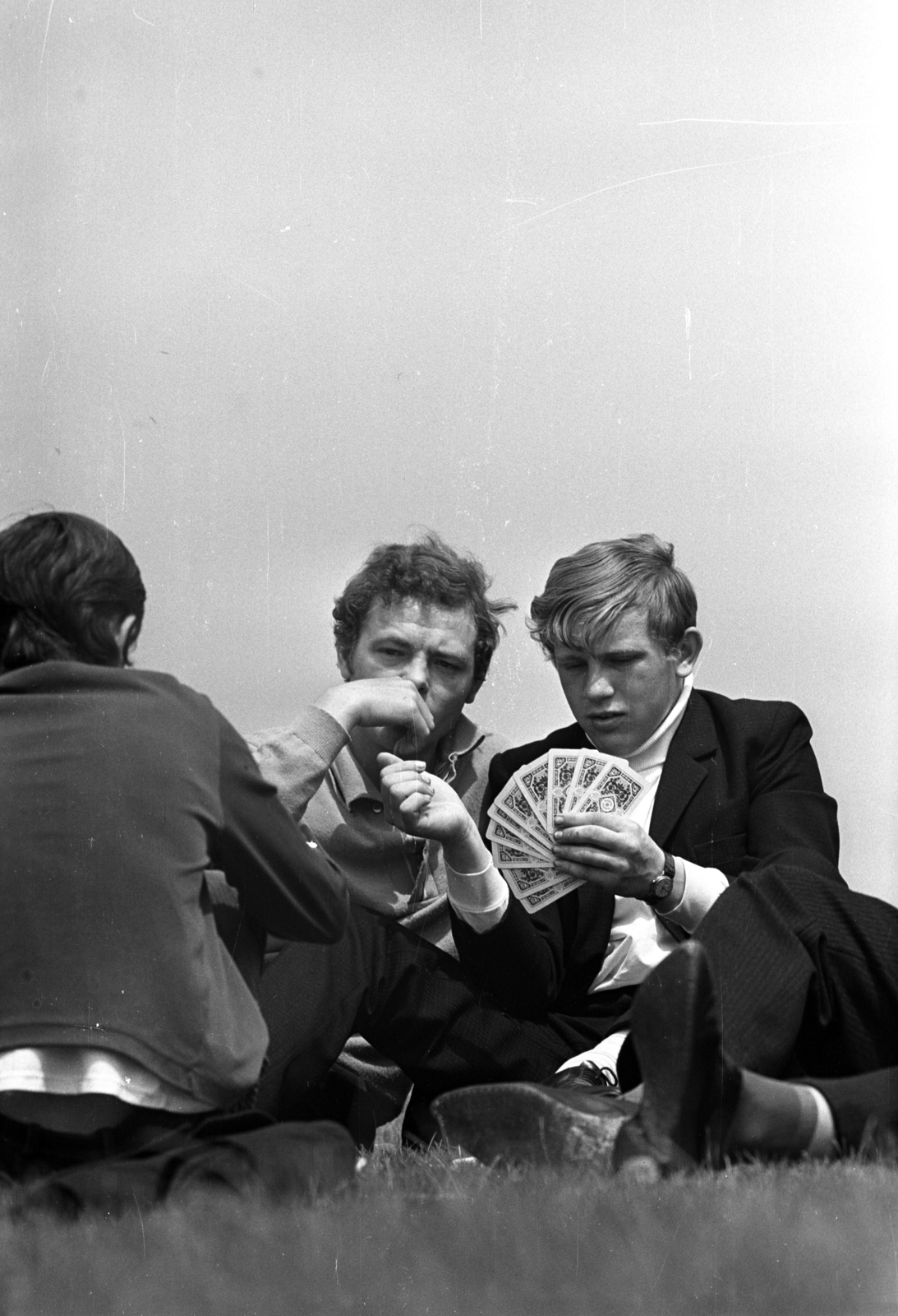 1970, Kriss Géza, card game, Fortepan #192999