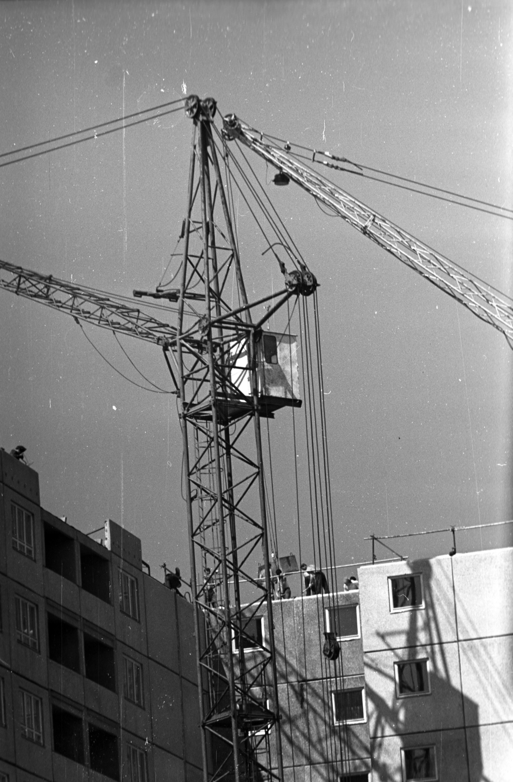 Hungary, Óbuda, Budapest III., a Kórház utca és a Vörösvári úti közötti házsor építése., 1970, Kriss Géza, Budapest, Fortepan #193028