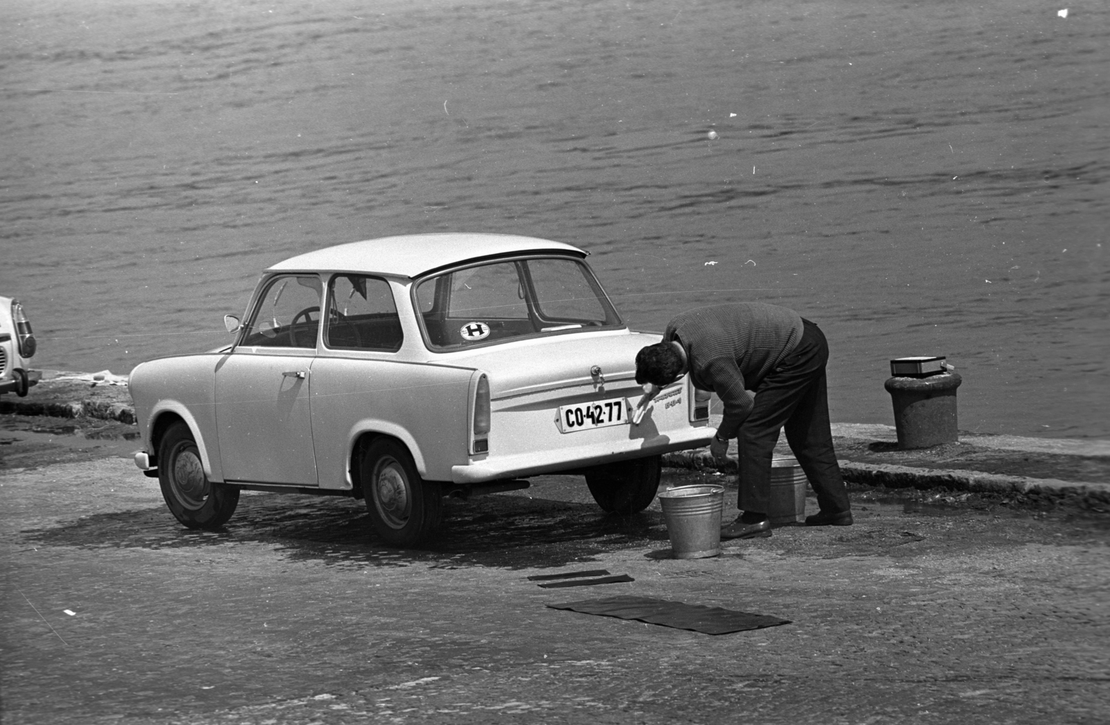 Hungary, Budapest XI., budai alsó rakpart a mai Pázmány Péter sétánynál., 1970, Kriss Géza, number plate, Budapest, Fortepan #193042