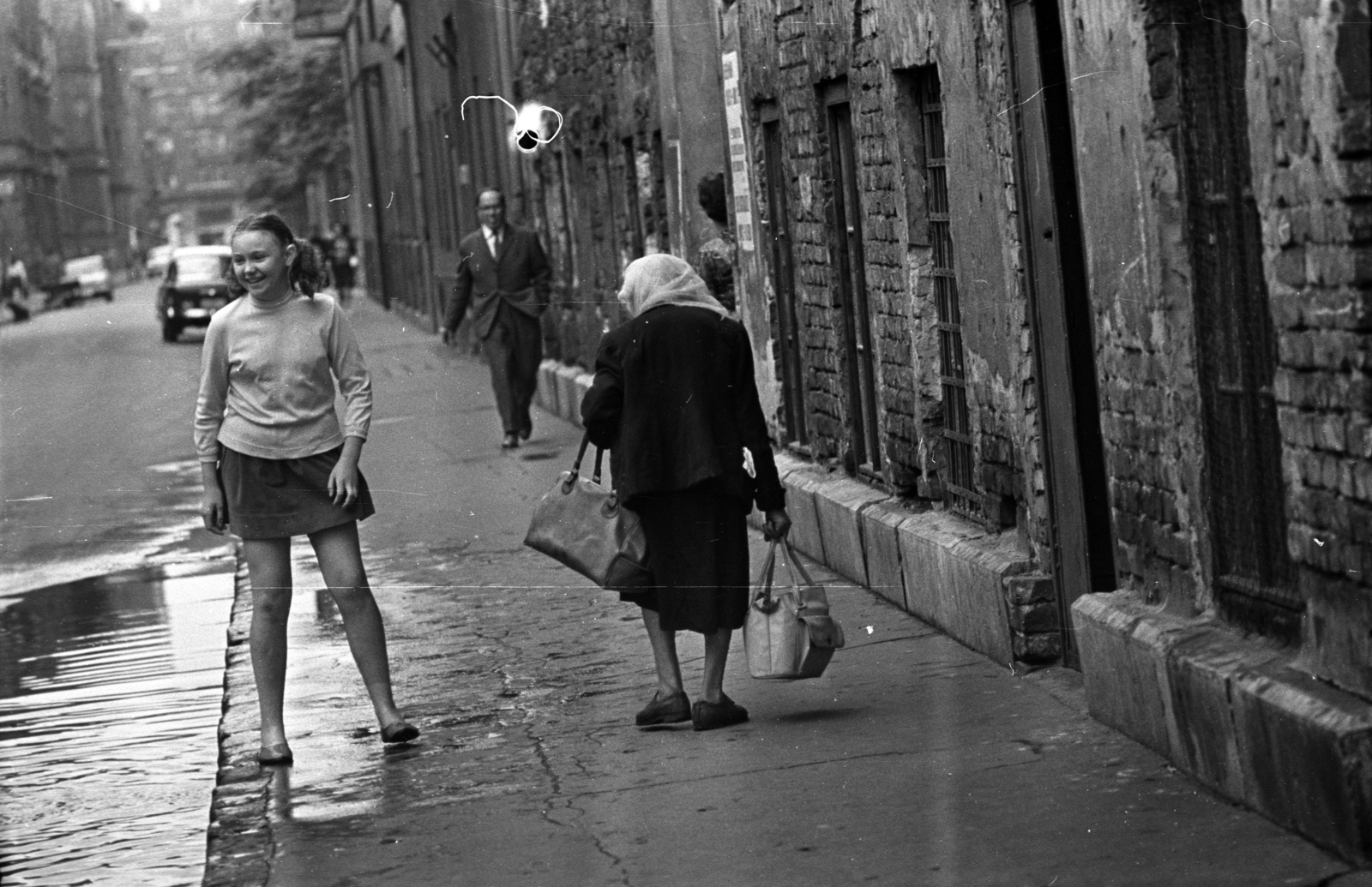 Hungary, Budapest VIII., a Práter utca a Nagy Templom utca felől a József körút felé nézve., 1969, Kriss Géza, Budapest, Fortepan #193077