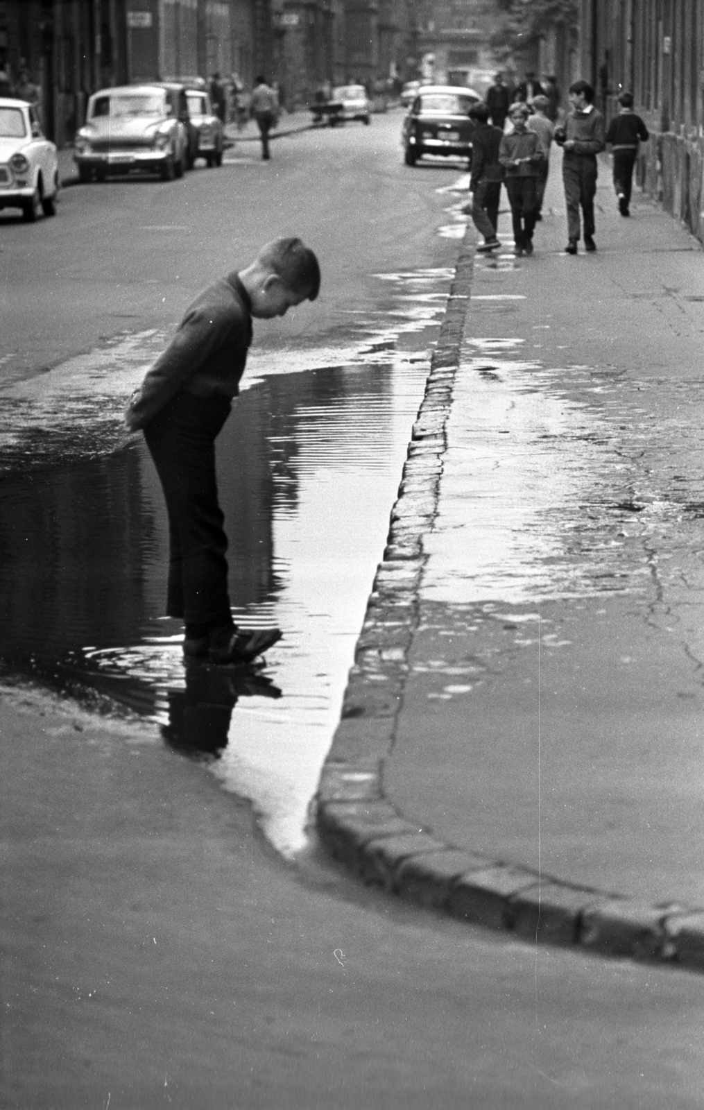 Hungary, Budapest VIII., a Práter utca és a Nagy Templom utca sarok a József körút felé nézve., 1969, Kriss Géza, Budapest, Fortepan #193079