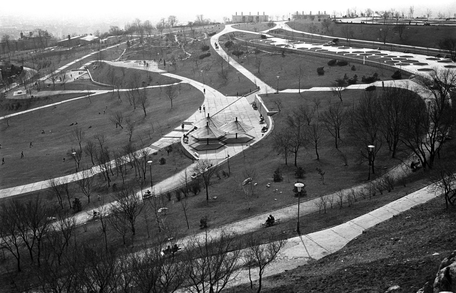Hungary, Budapest XI., déli lejtője a Citadella alatt, Jubileumi park., 1971, Kriss Géza, Budapest, Fortepan #193217