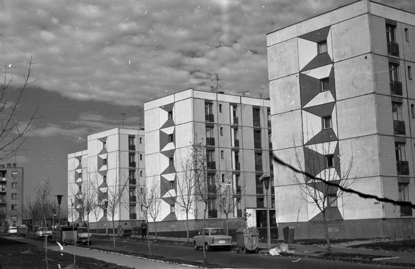 Hungary, Uránváros, Pécs, Pollack Mihály utca az Acsády Ignác utca felől nézve., 1976, Kriss Géza, Fortepan #193319