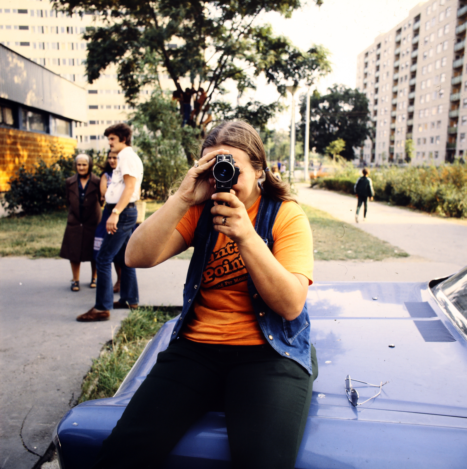Hungary, Budapest XIV., Füredi utcai lakótelep, Álmos vezér tere az Ond vezér útja felé nézve., 1983, Gábor Viktor, colorful, Budapest, photography, Fortepan #193596