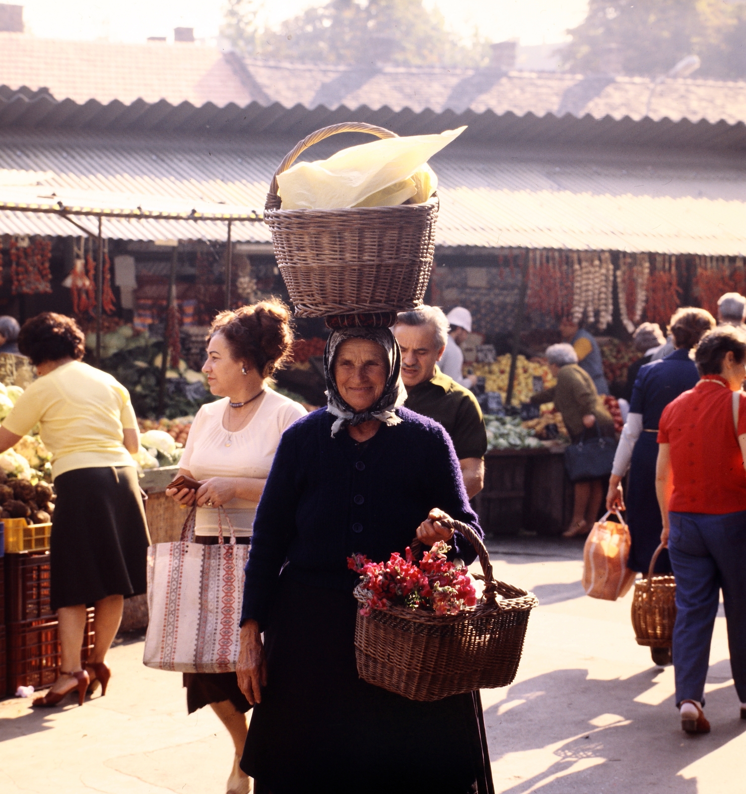 1985, Gábor Viktor, basket, market, Fortepan #193620