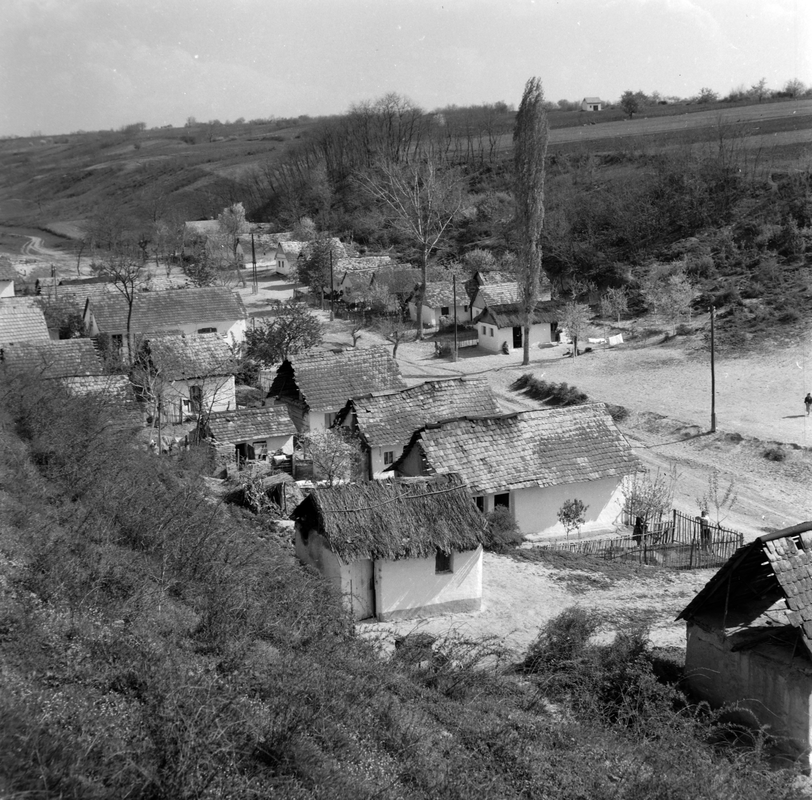 1965, Gábor Viktor, vernacular architecture, thatch roof, Fortepan #193633