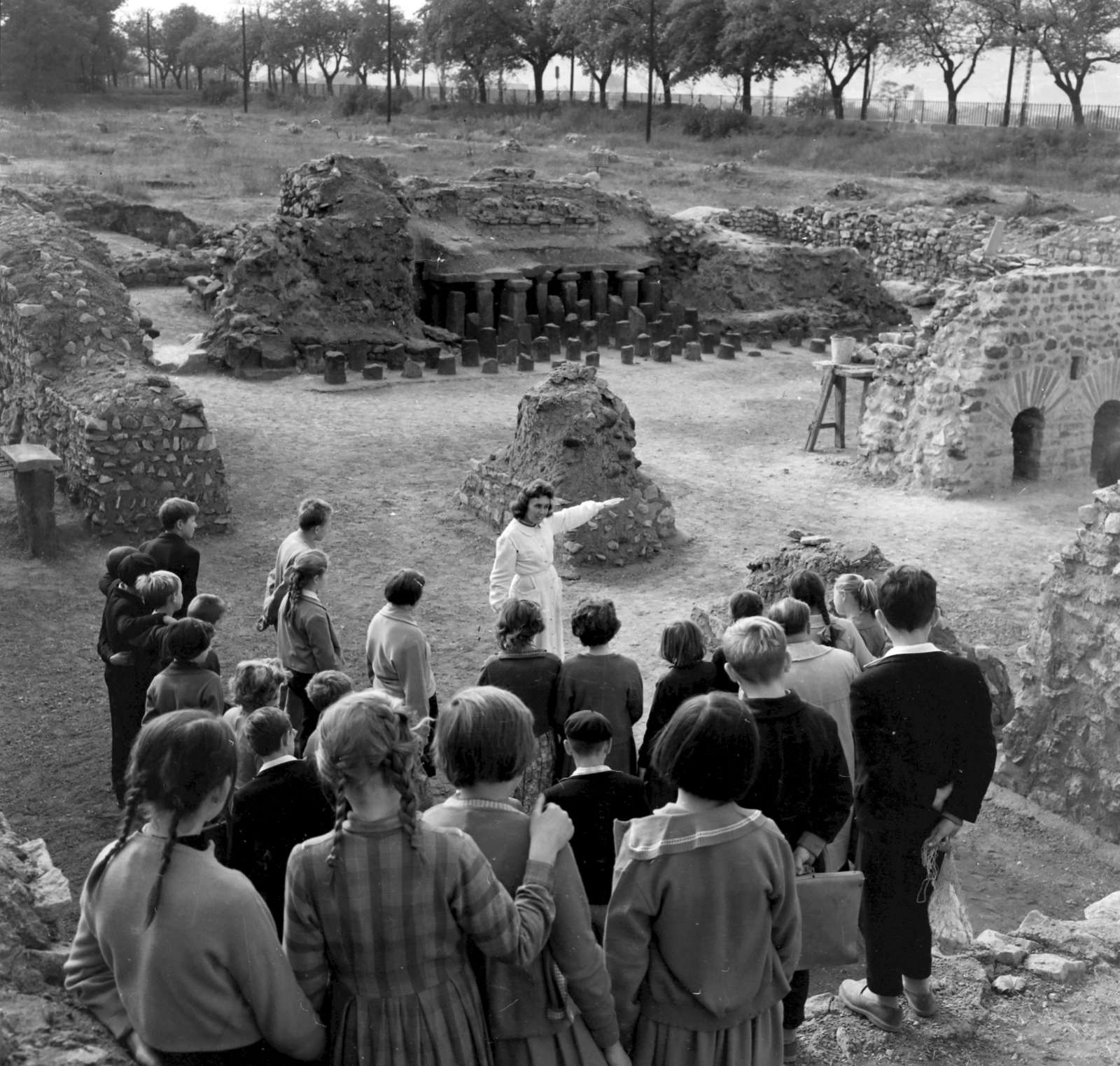Hungary, Aquincum, Budapest III., polgárváros, romkert., 1965, Gábor Viktor, Budapest, Roman Empire, Fortepan #193807