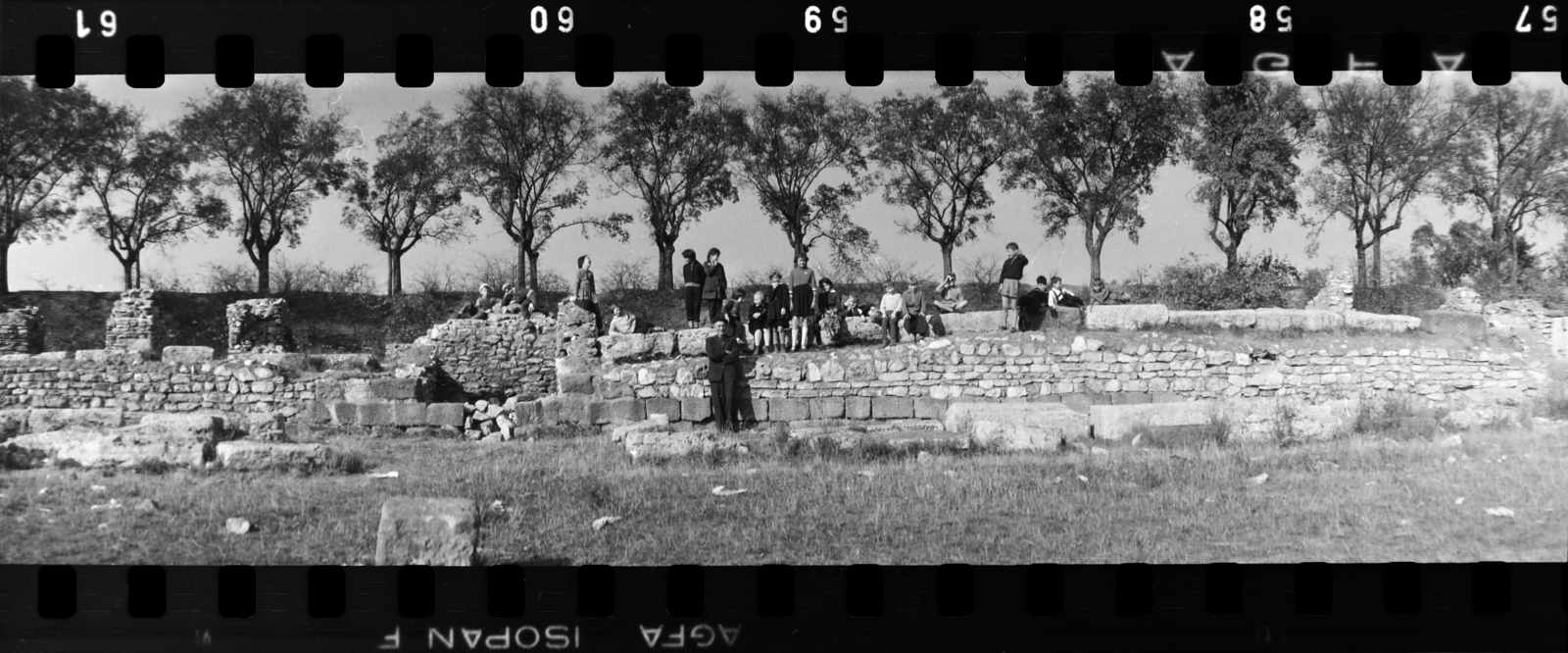 Hungary, Aquincum, Budapest III., polgárvárosi amfiteátrum., 1961, Gábor Viktor, Budapest, panoramic photography, Fortepan #193813