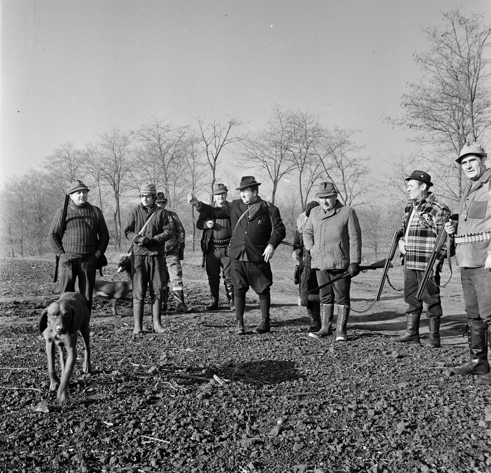 1966, Gábor Viktor, kutya, vadász, vadászat, fegyver, puska, Fortepan #194040