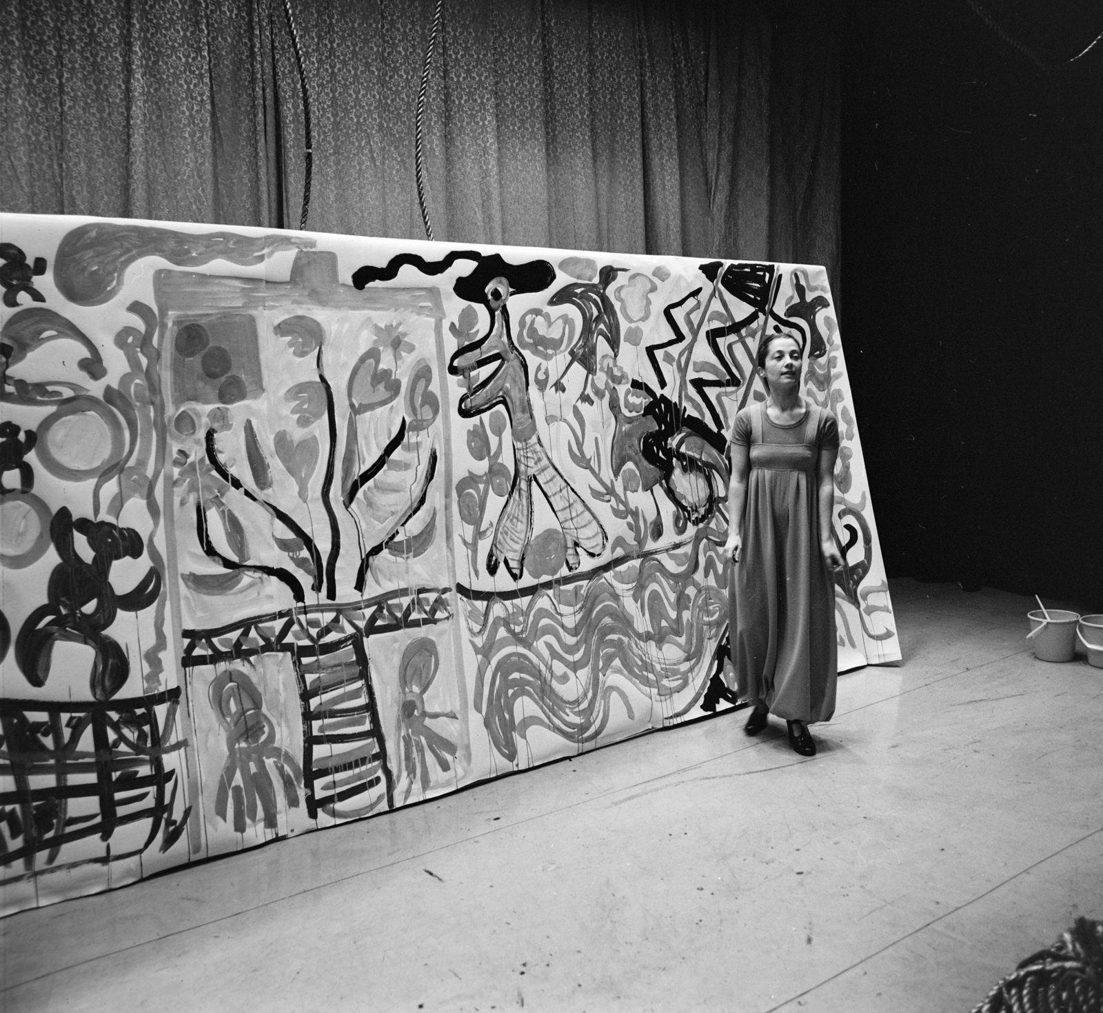 Hungary, Várnagy Ildikó szobrászművész, pedagógus vízuális játéka, Színház gyerekeknek., 1979, Gábor Viktor, Fortepan #194080