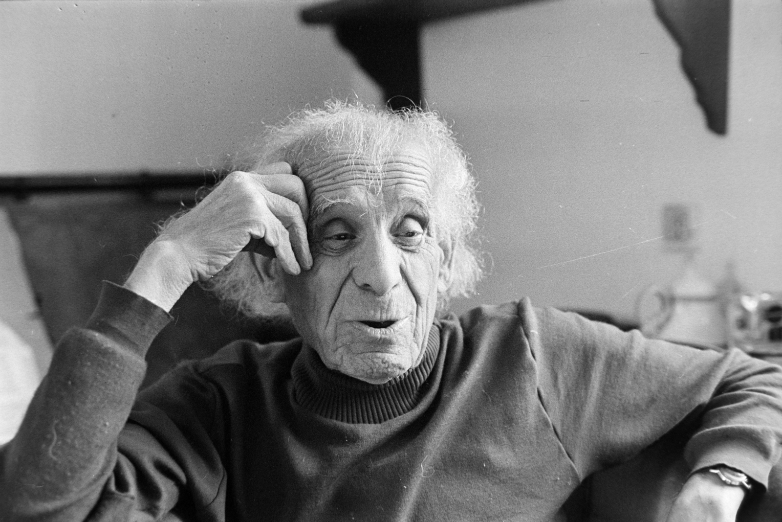 Hungary, Szentendre, Ady Endre út 5/d, Czóbel Béla festőművész házának műtermében., 1975, Gábor Viktor, Budapest, studio, Fortepan #194215