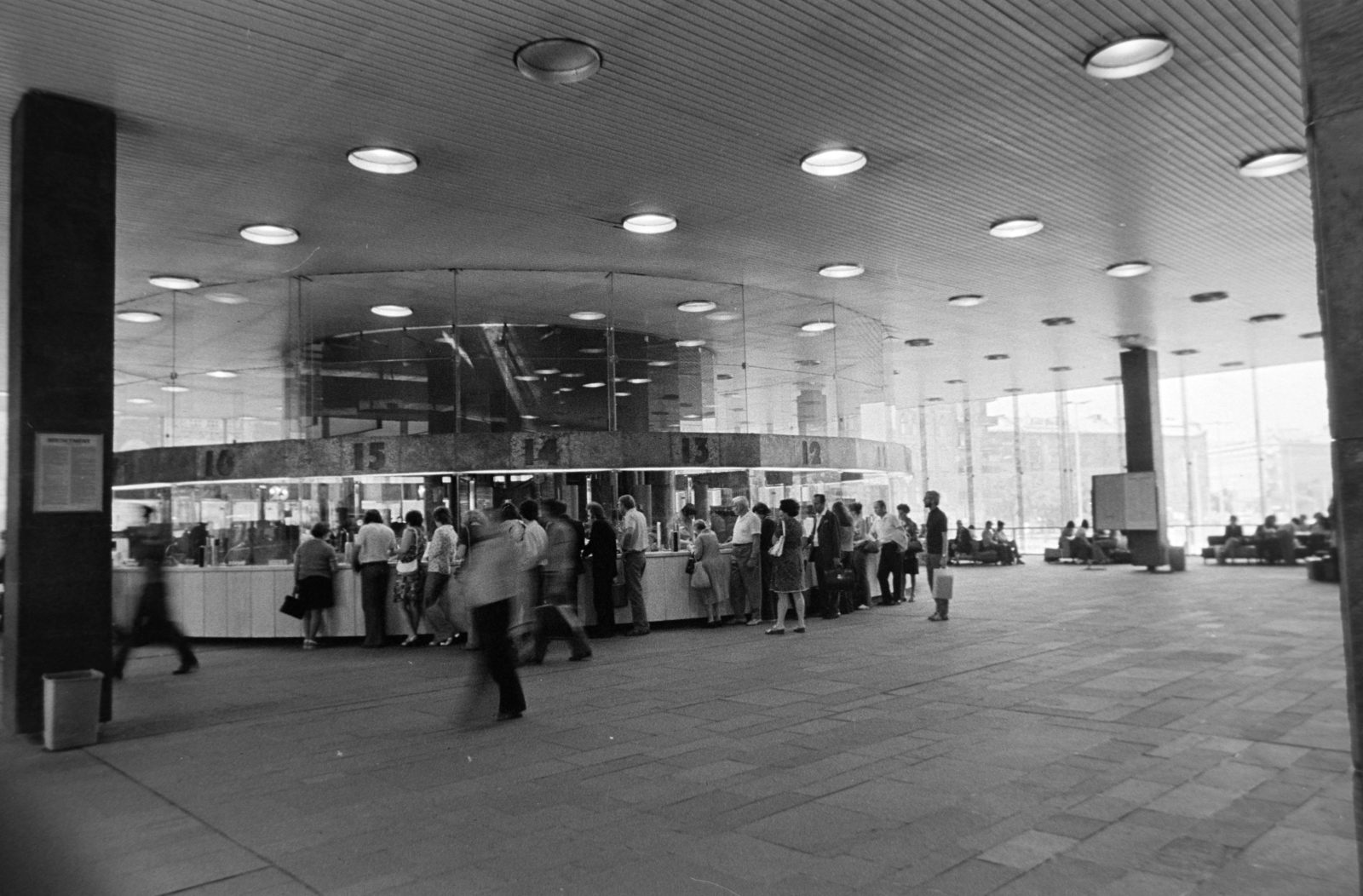 Hungary, Budapest I., Déli pályaudvar, pénztárcsarnok., 1974, Gábor Viktor, Budapest, Fortepan #194247