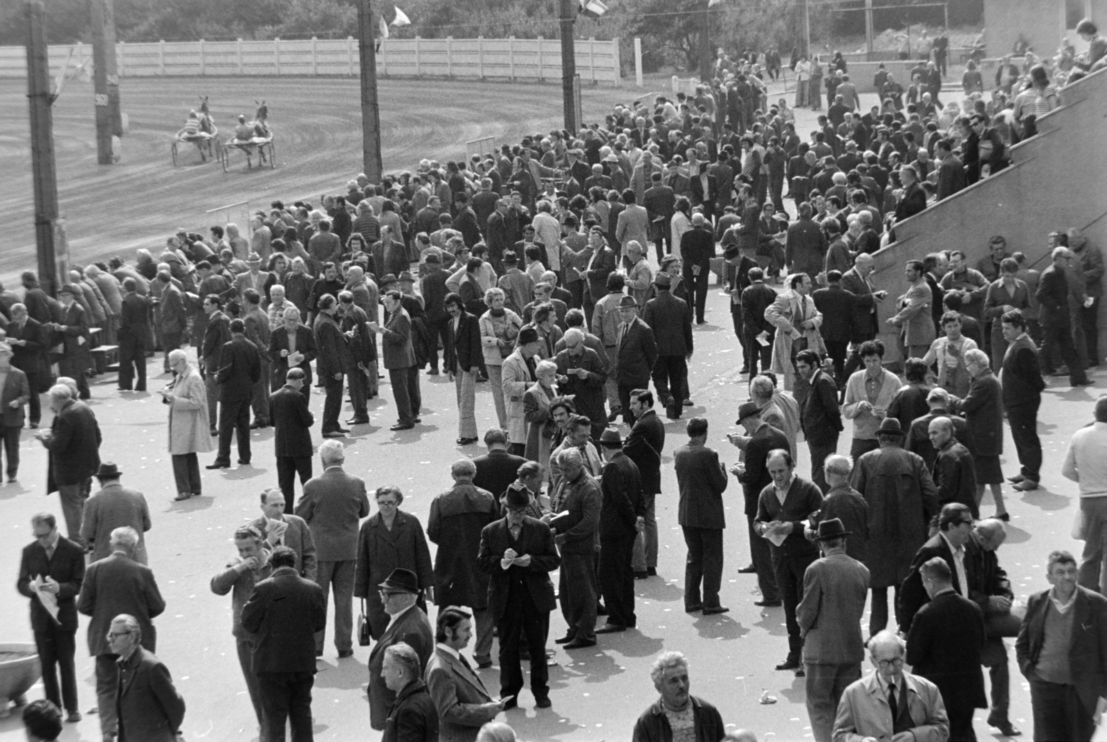 Hungary, Budapest VIII., Kerepesi úti Ügetőpálya., 1972, Gábor Viktor, Budapest, Fortepan #194292