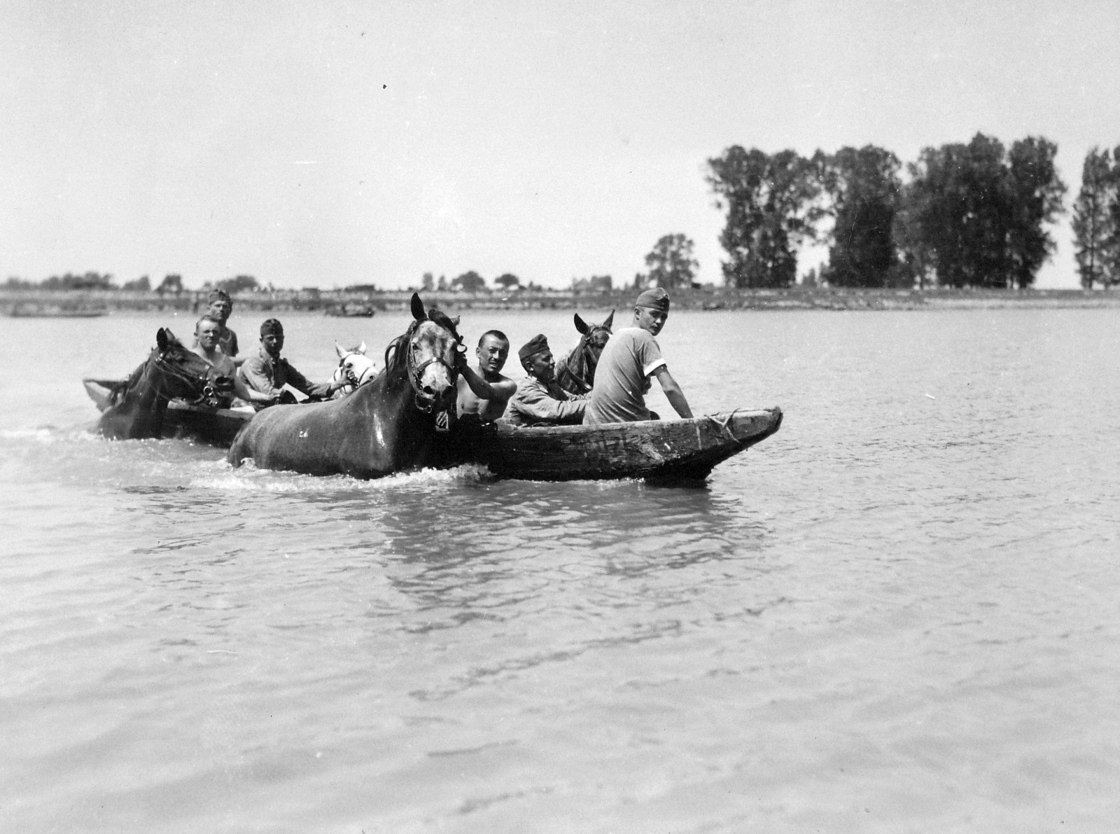 1934, Lencse Zoltán, horse, boat, Fortepan #19436