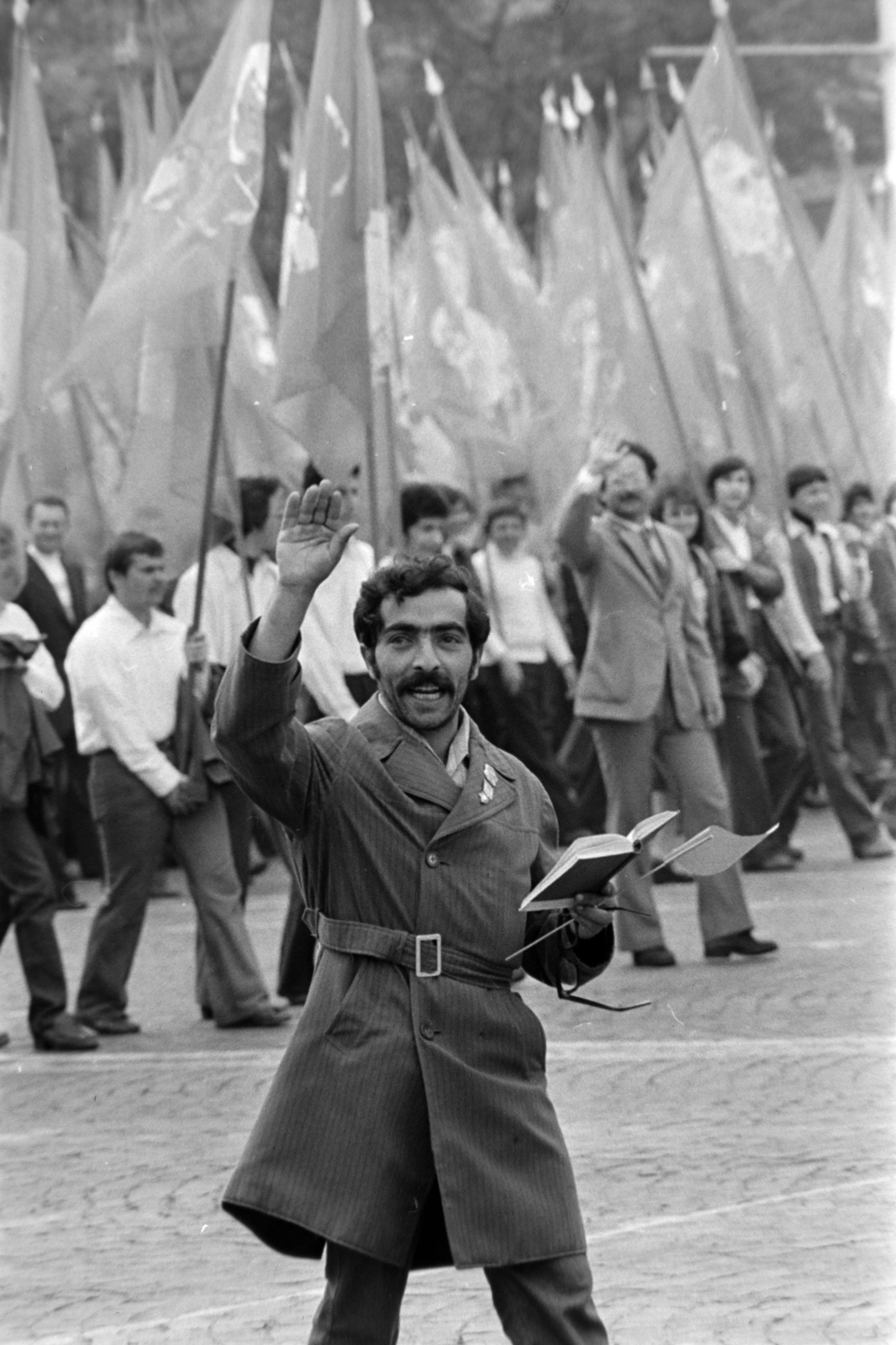 Hungary, Budapest XIV., Ötvenhatosok tere (Felvonulási tér), május 1-i ünnepség, felvonulók., 1978, Gábor Viktor, Budapest, Fortepan #194471