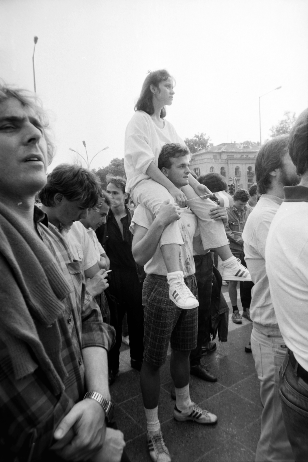 Hungary, Budapest XIV., Hősök tere, az erdélyi falurombolás elleni tüntetés 1988. június 27-én., 1988, Gábor Viktor, strike, Budapest, regime change, Fortepan #194586