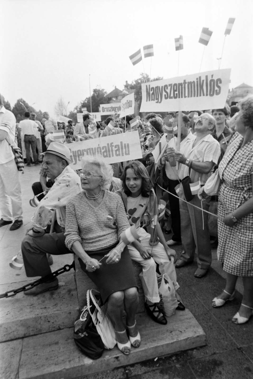 Hungary, Budapest XIV., Hősök tere, az erdélyi falurombolás elleni tüntetés 1988. június 27-én., 1988, Gábor Viktor, strike, Budapest, regime change, Fortepan #194597